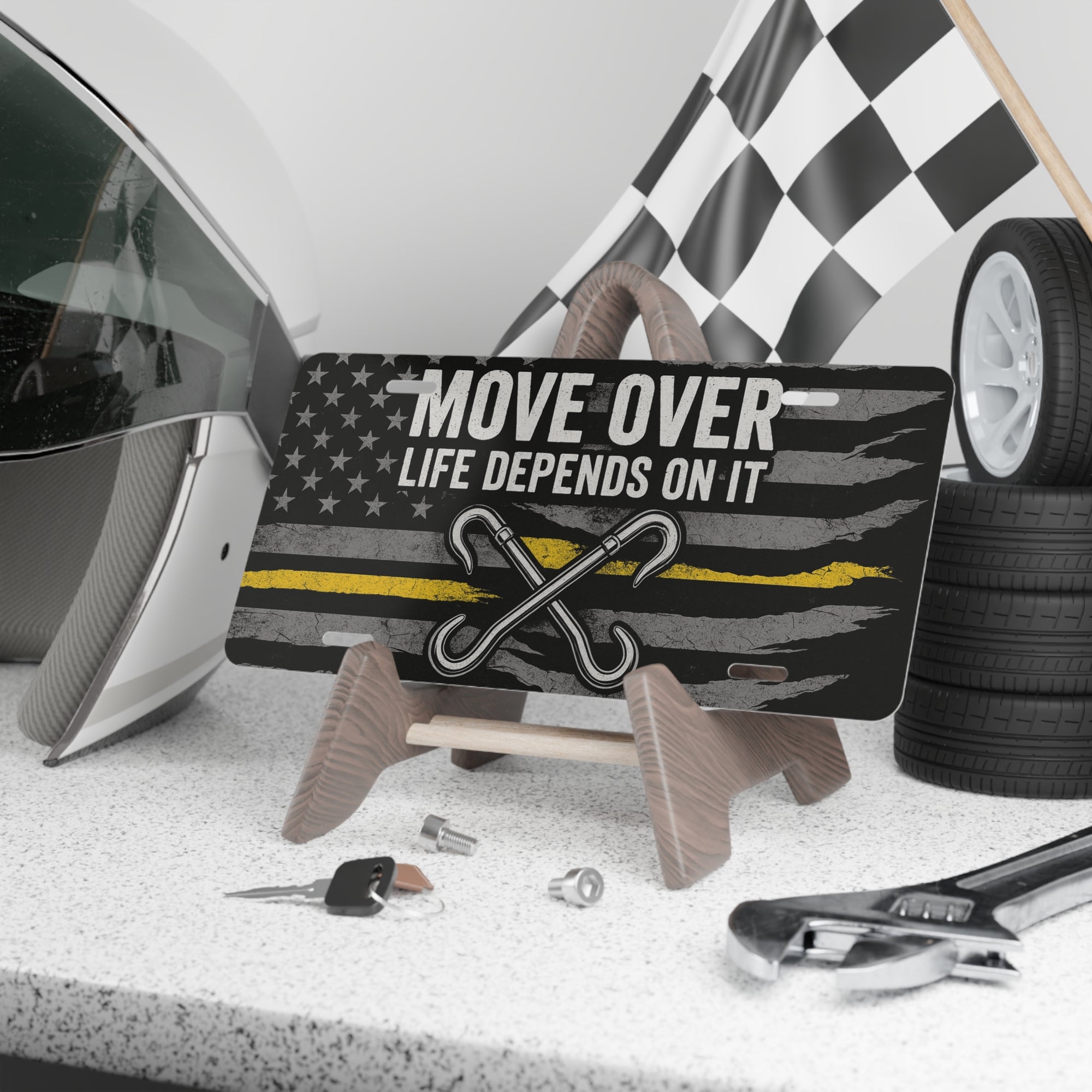 Move Over – Life Depends On It Vanity Plate