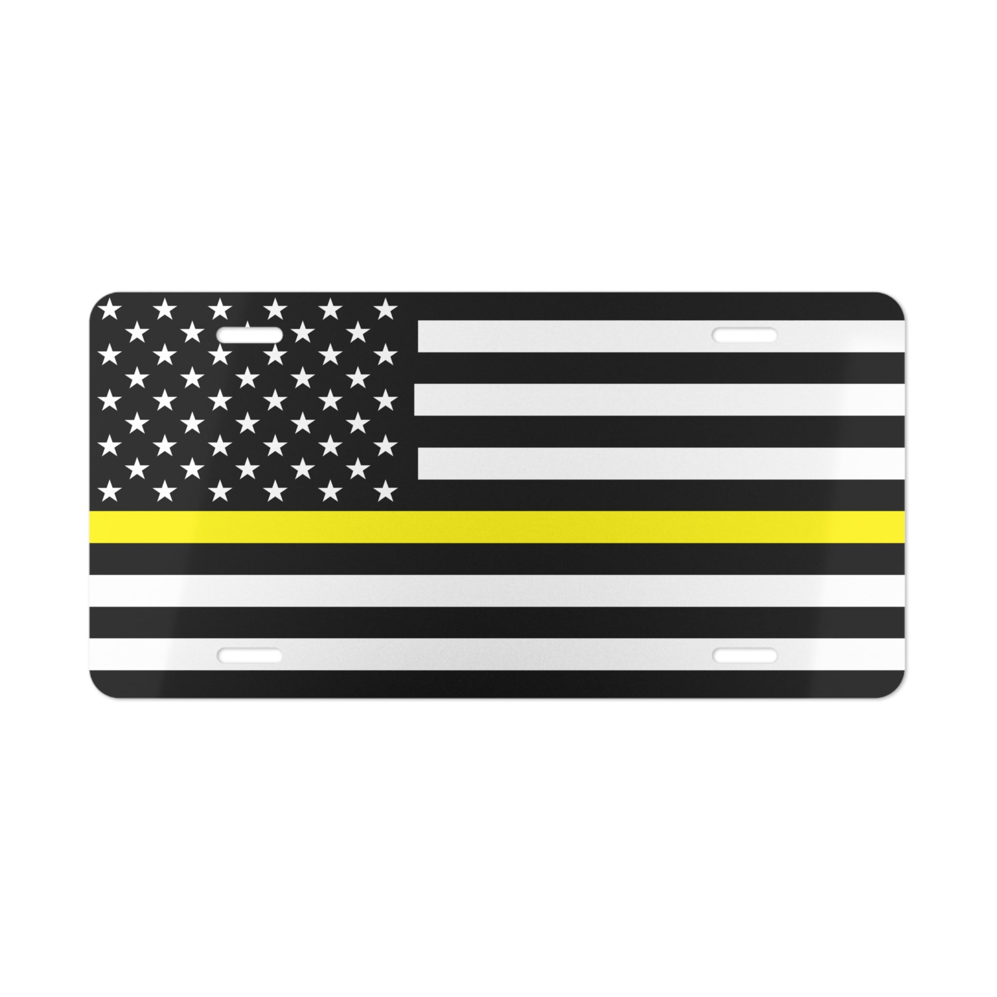 Thin Yellow Line Vanity Plate