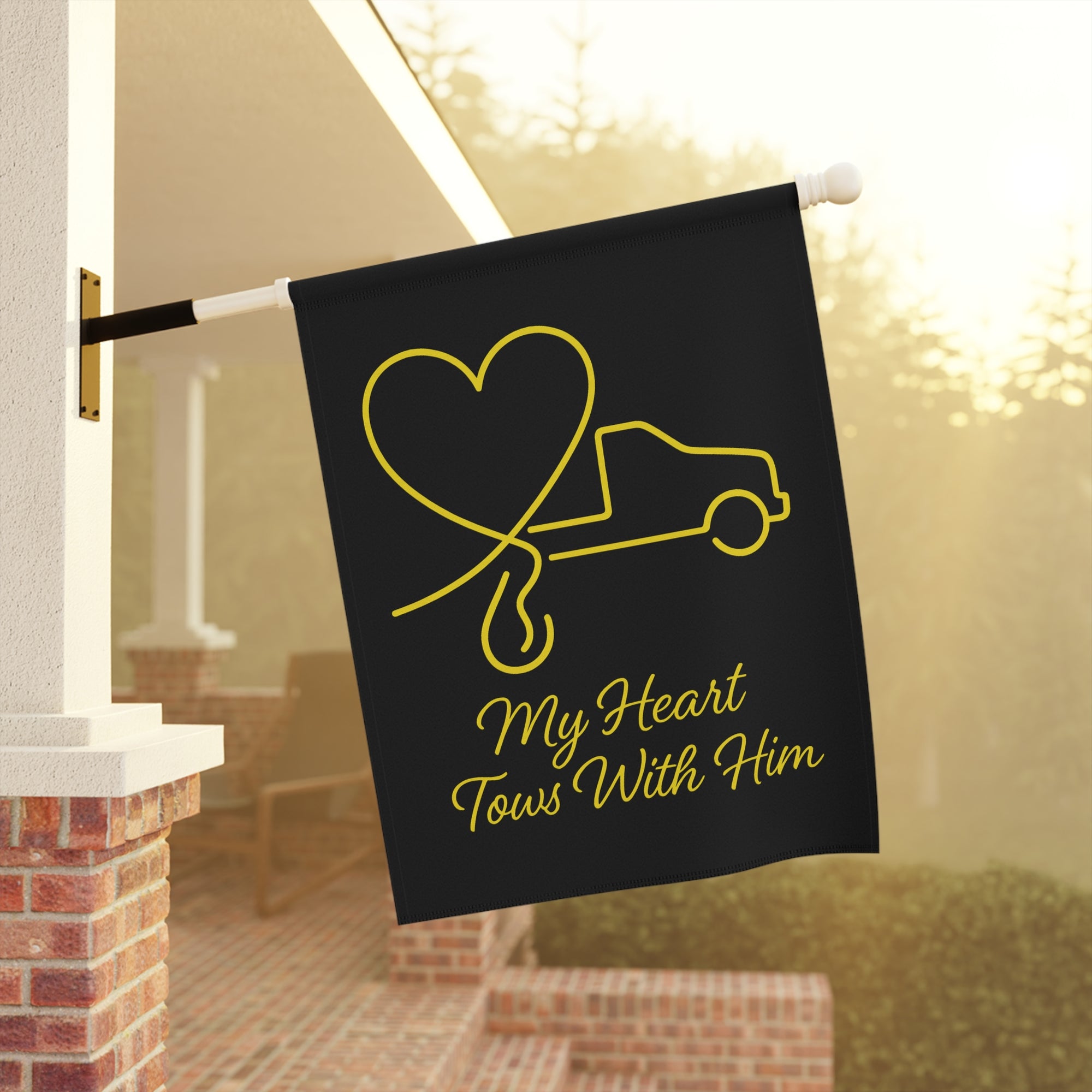My Heart Tows With Him Garden Flag - Double-side print