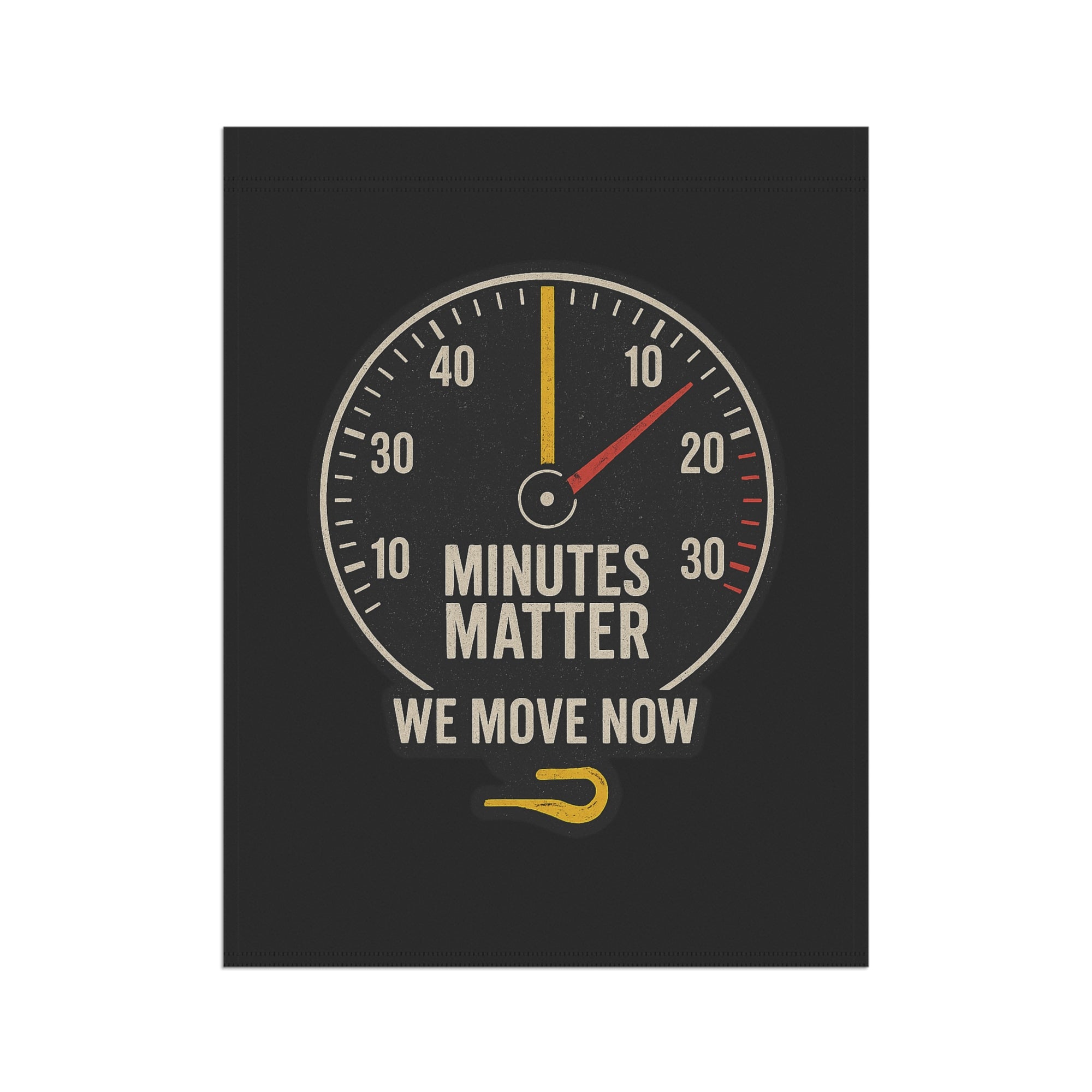 Minutes Matter Garden Flag Tow Truck Thin Yellow Line - Double-side print