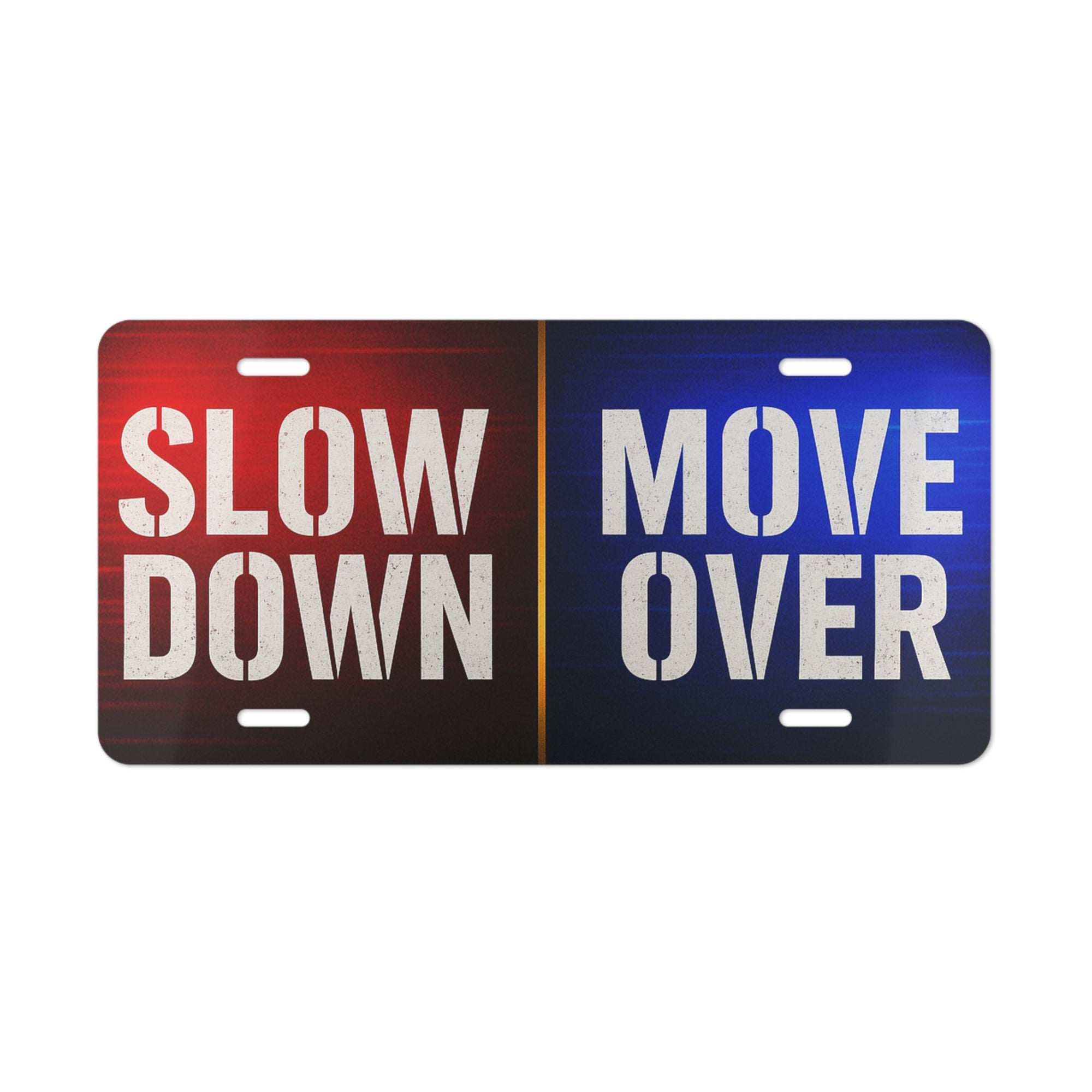 Slow Down Move Over License Plate