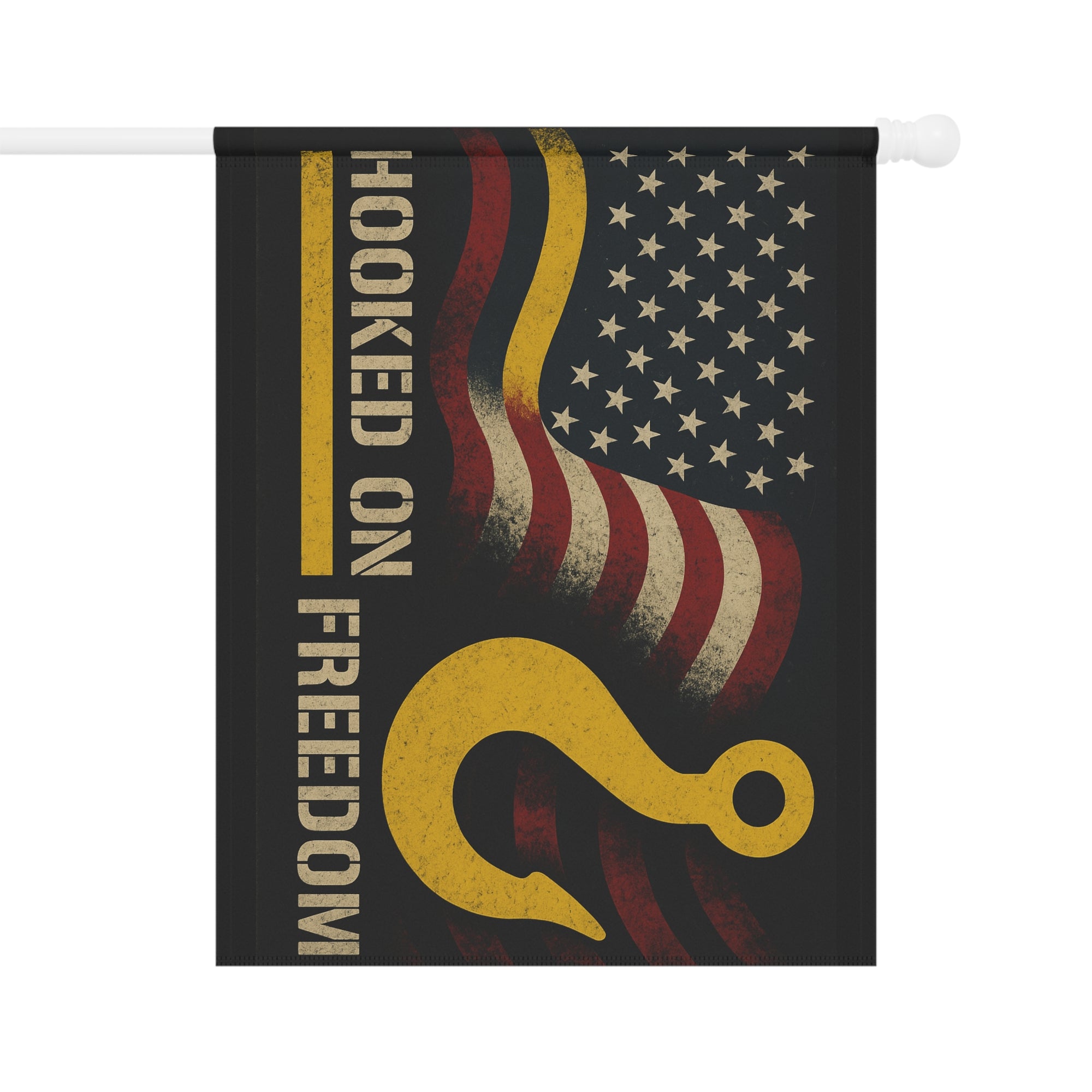 Hooked On Freedom Towing Garden Flag - Double-side print