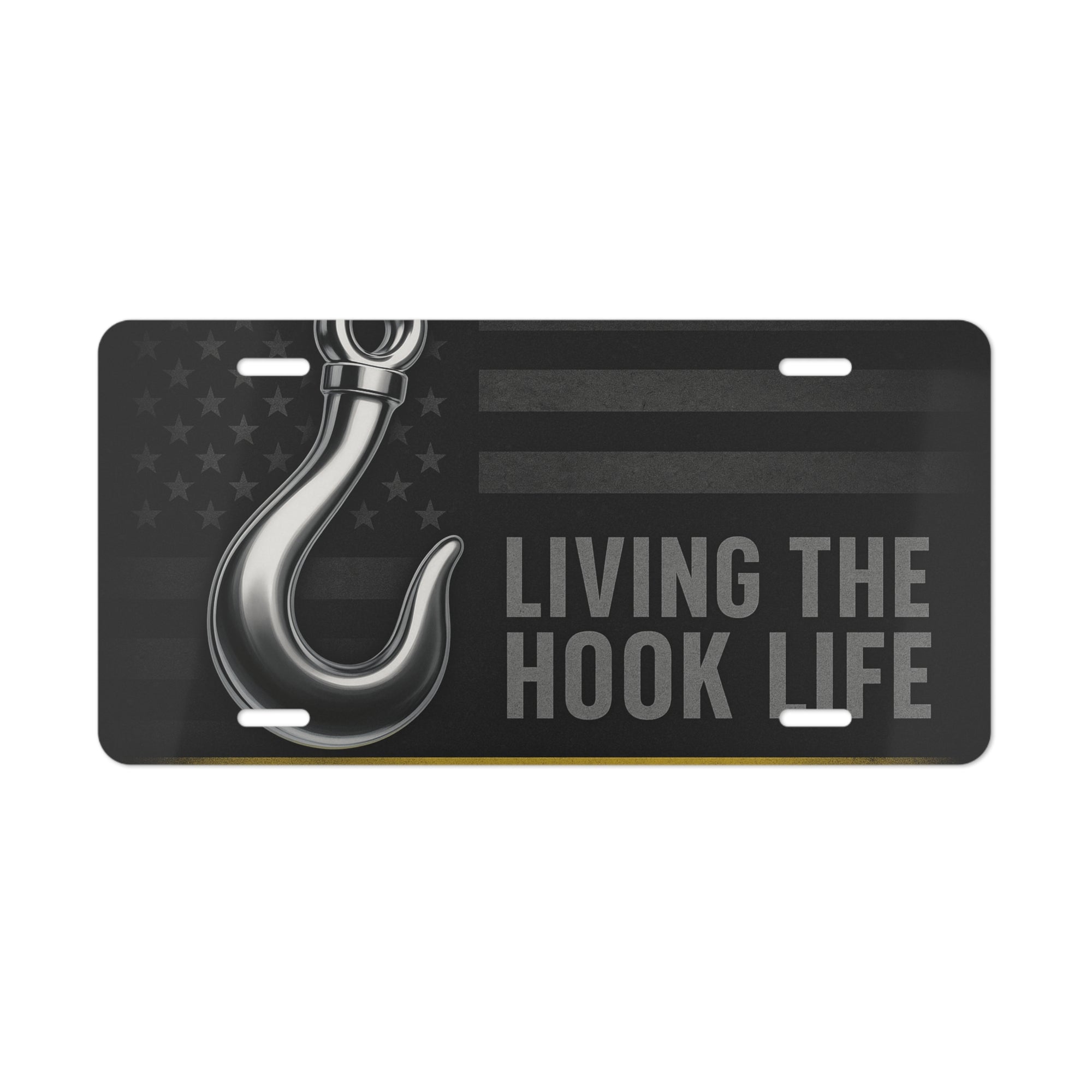 Living The Hook Life Vanity Plate