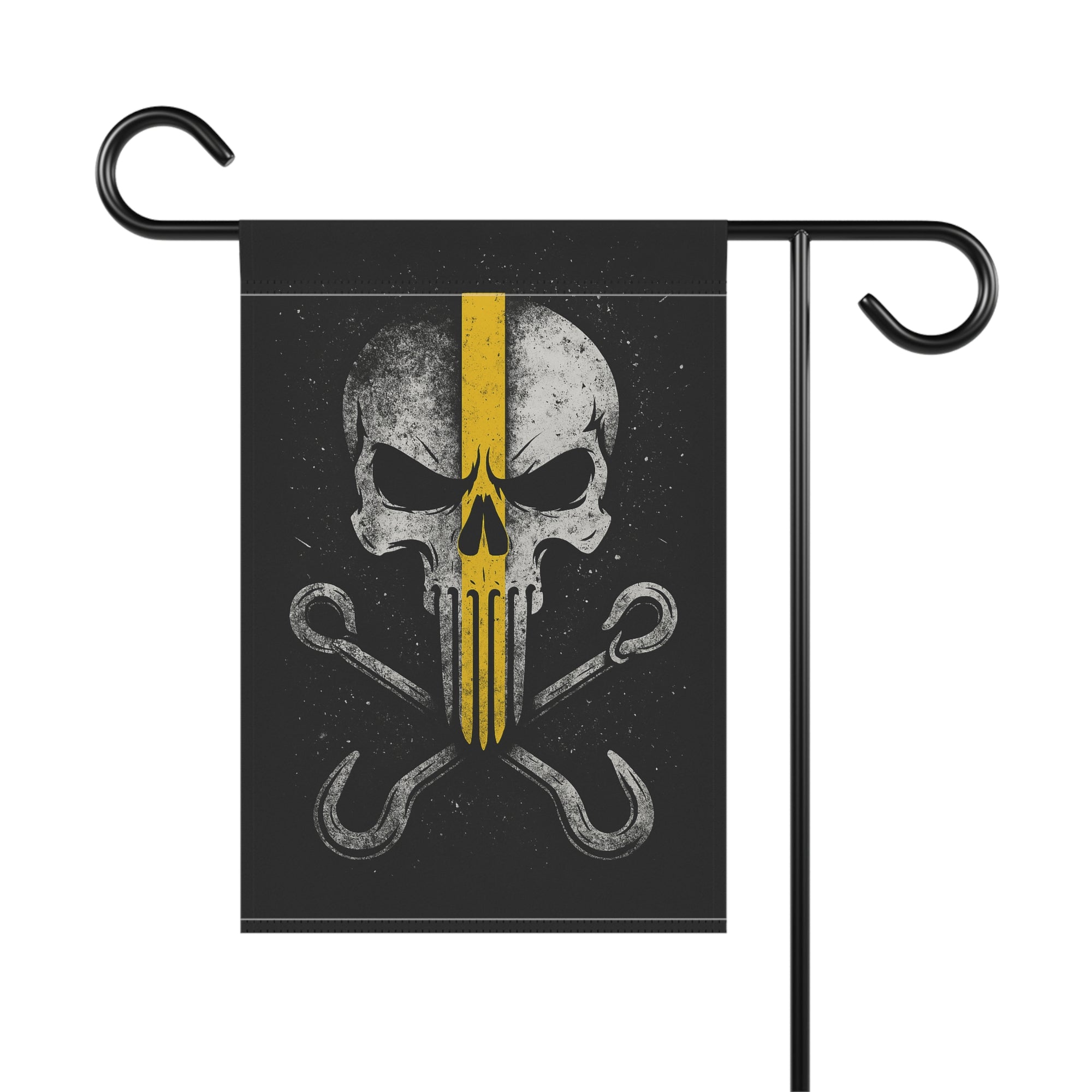 Thin Yellow Line J-Hook Garden Flag - Double-side print