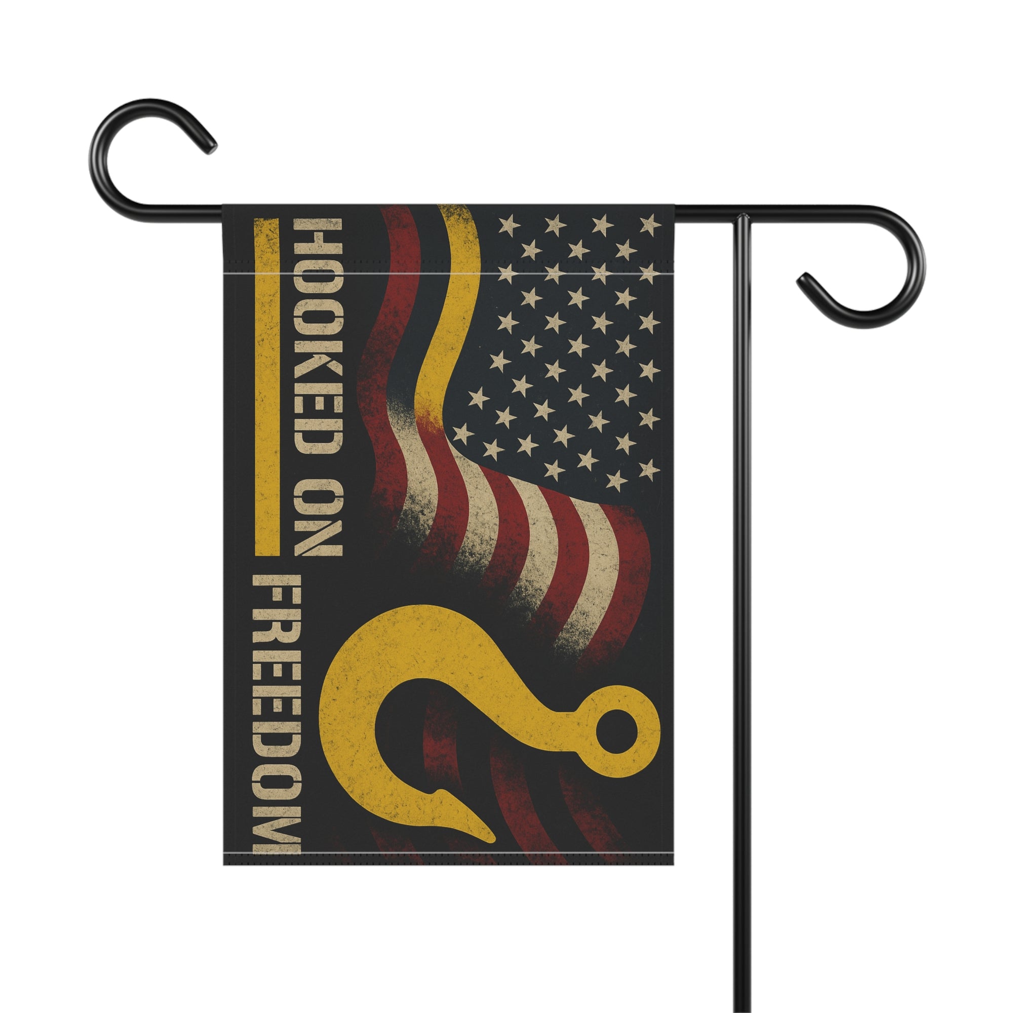 Hooked On Freedom Towing Garden Flag - Double-side print