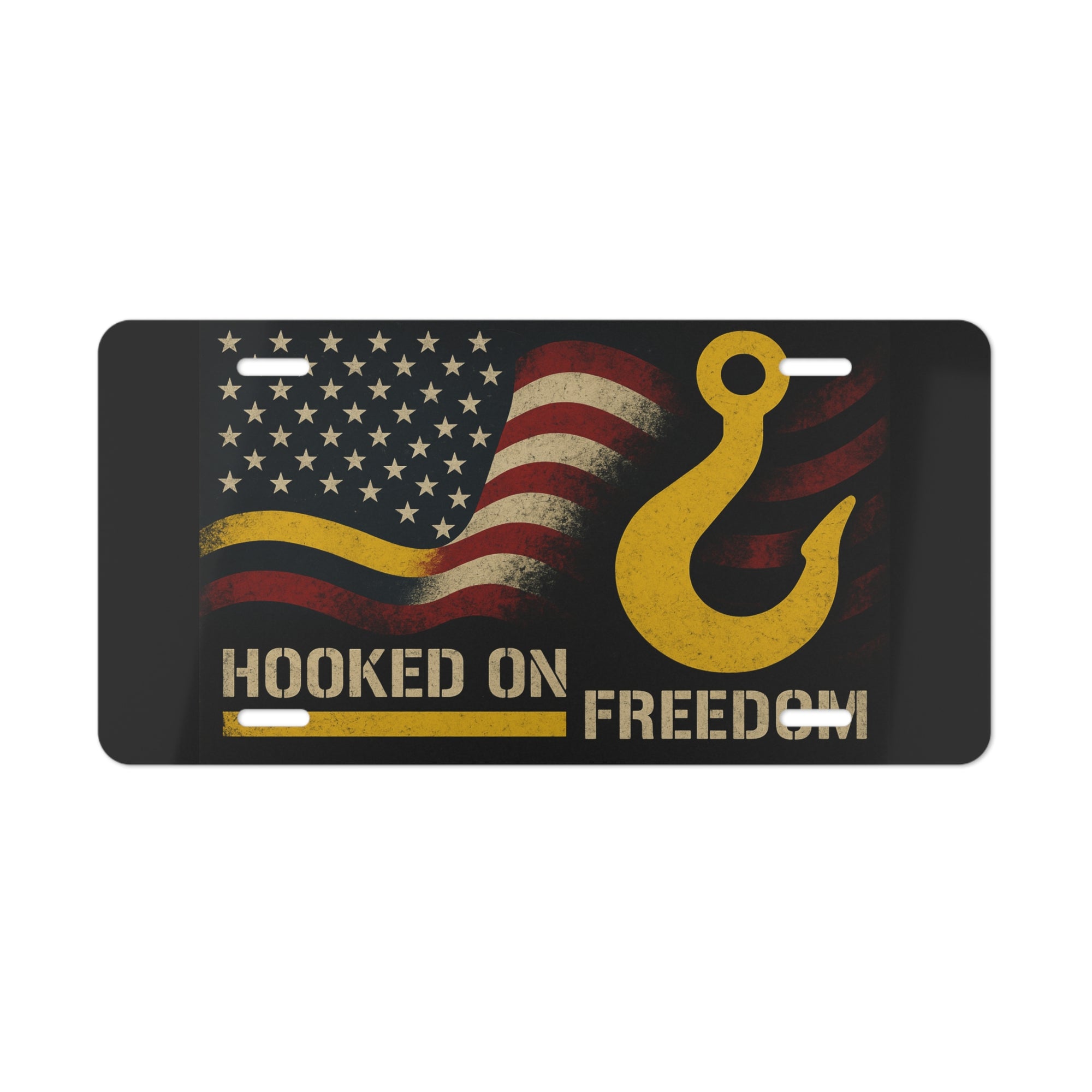Hooked on Freedom Vanity Plate