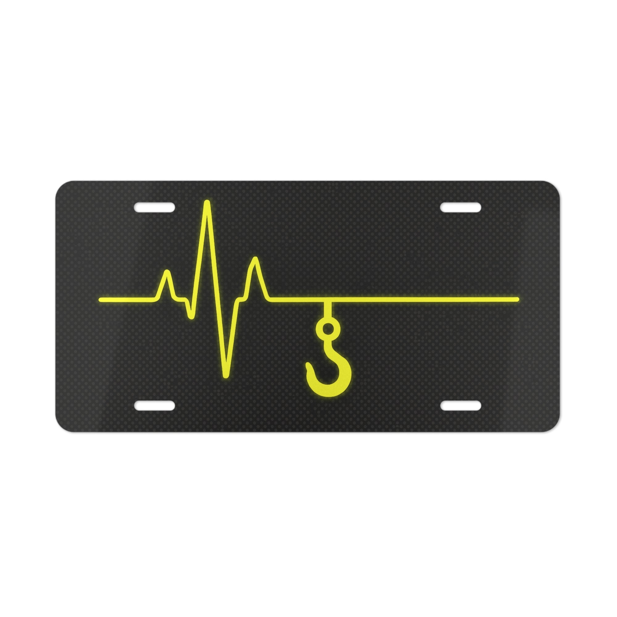 Heartbeat Tow Hook - Thin Yellow Line Vanity Plate