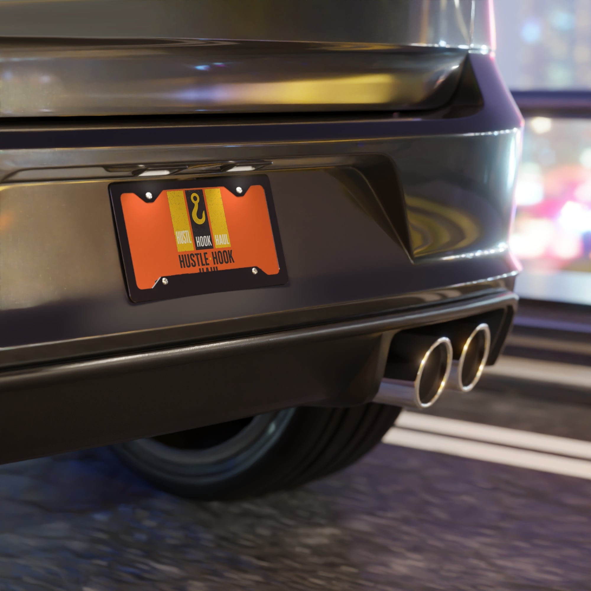Hustle Hook Haul License Plate