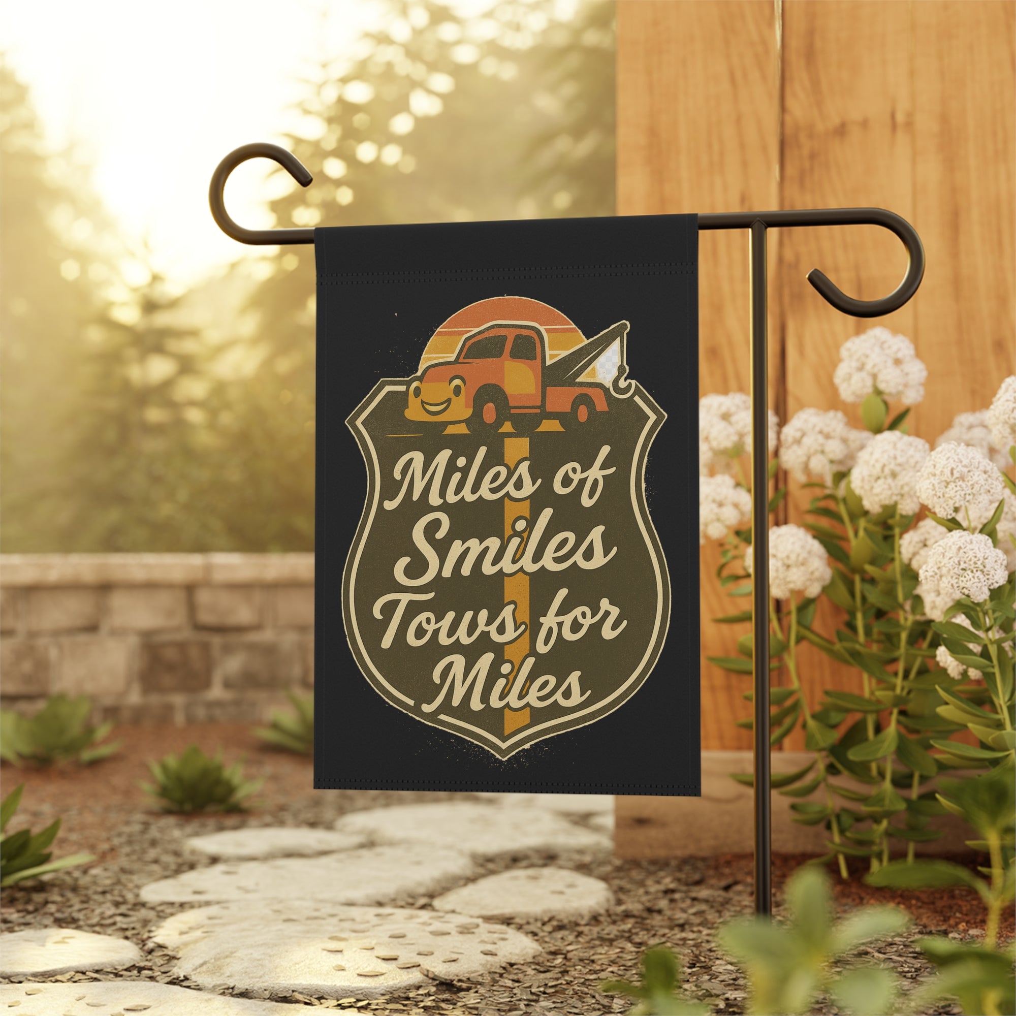 Miles Of Smiles Tows For Miles Garden Flag - Double-side print