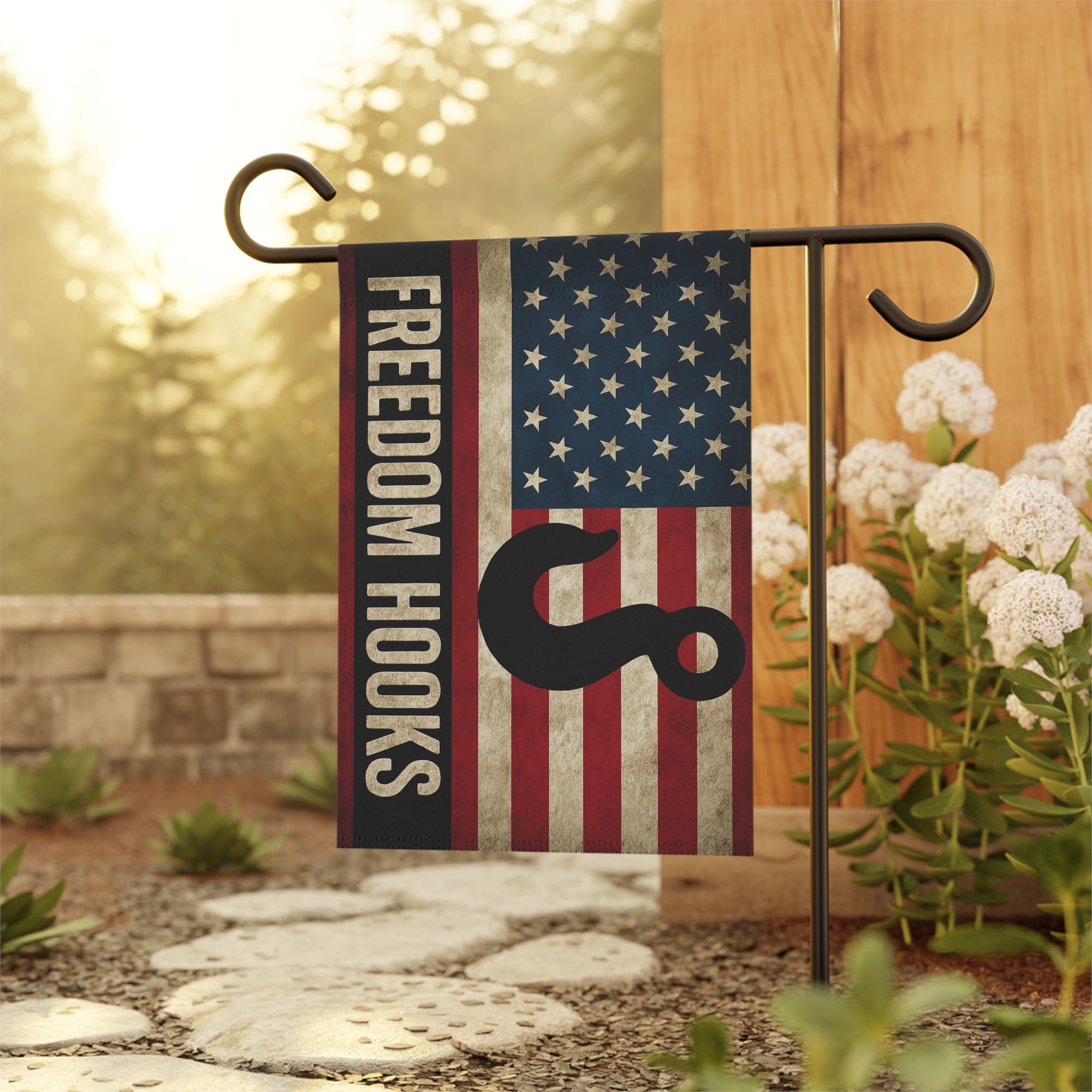 Freedom Hooks Garden Flag - Double-side print