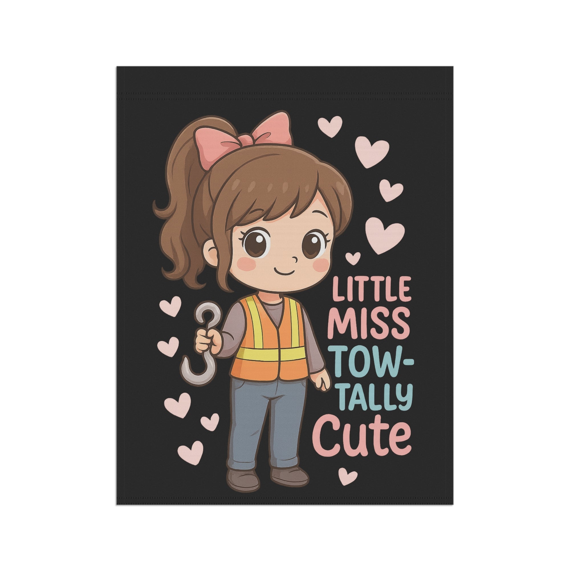Little Miss Tow-tally Cute Garden Flag - Double-side print