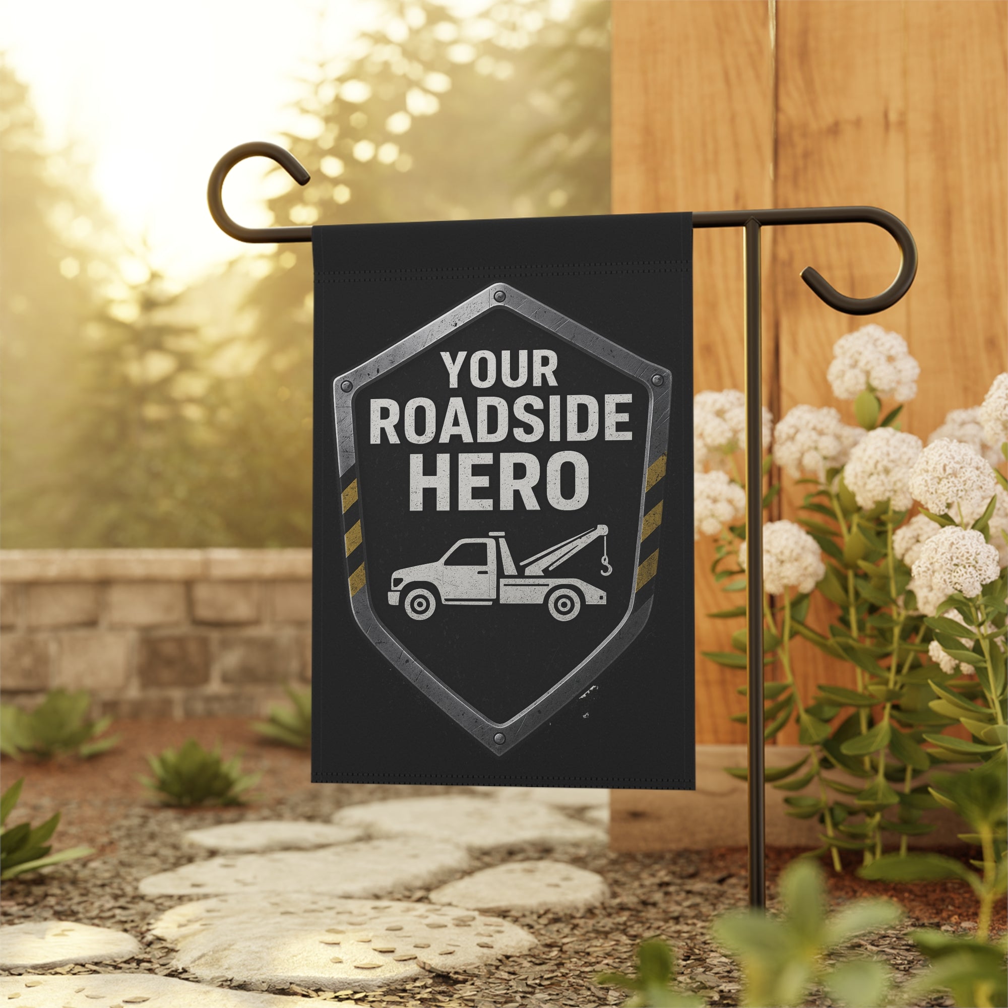 Your Roadside Hero Garden Flag - Double-side print