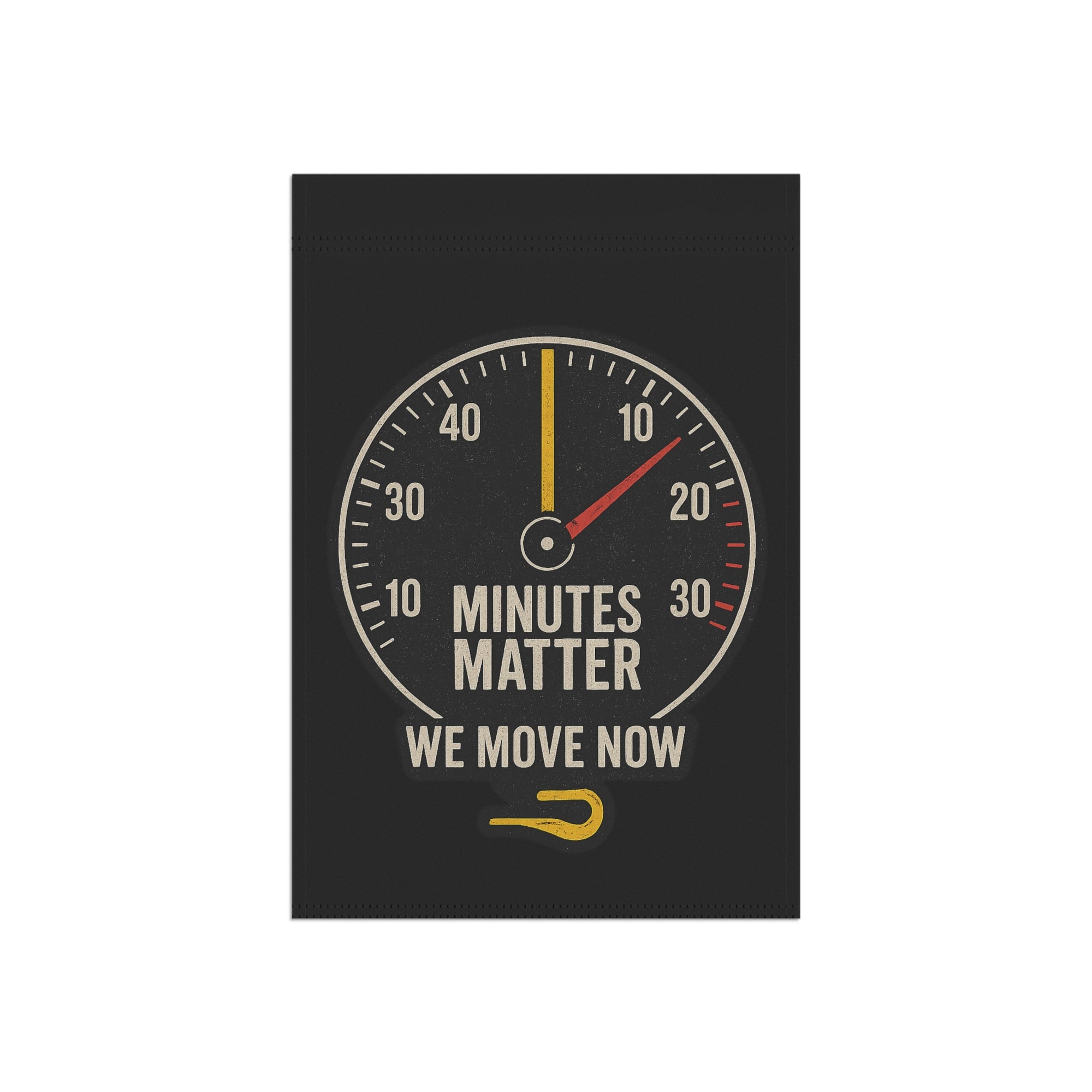Minutes Matter Garden Flag Tow Truck Thin Yellow Line - Double-side print