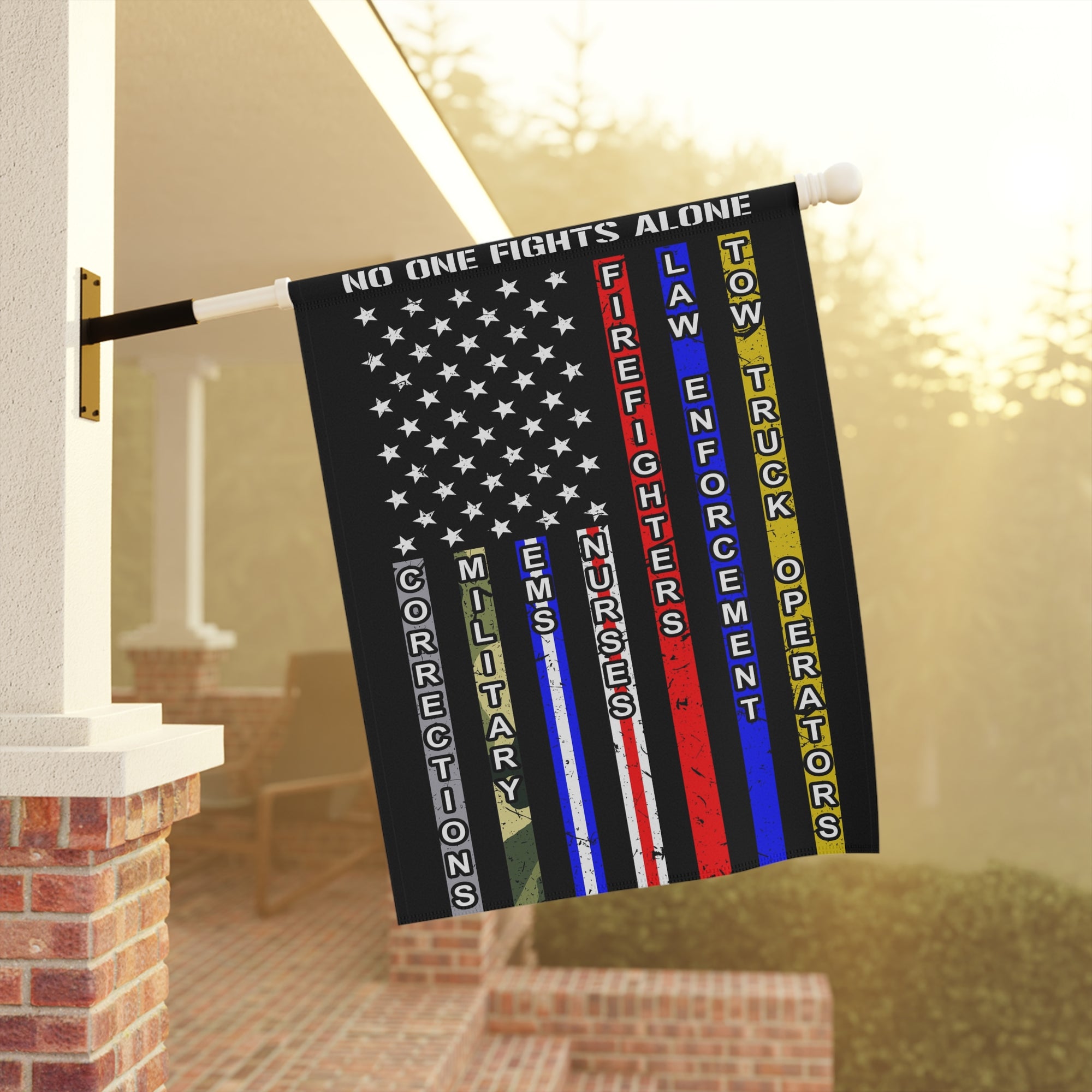No One Fights Alone Garden Flag - Double-side print