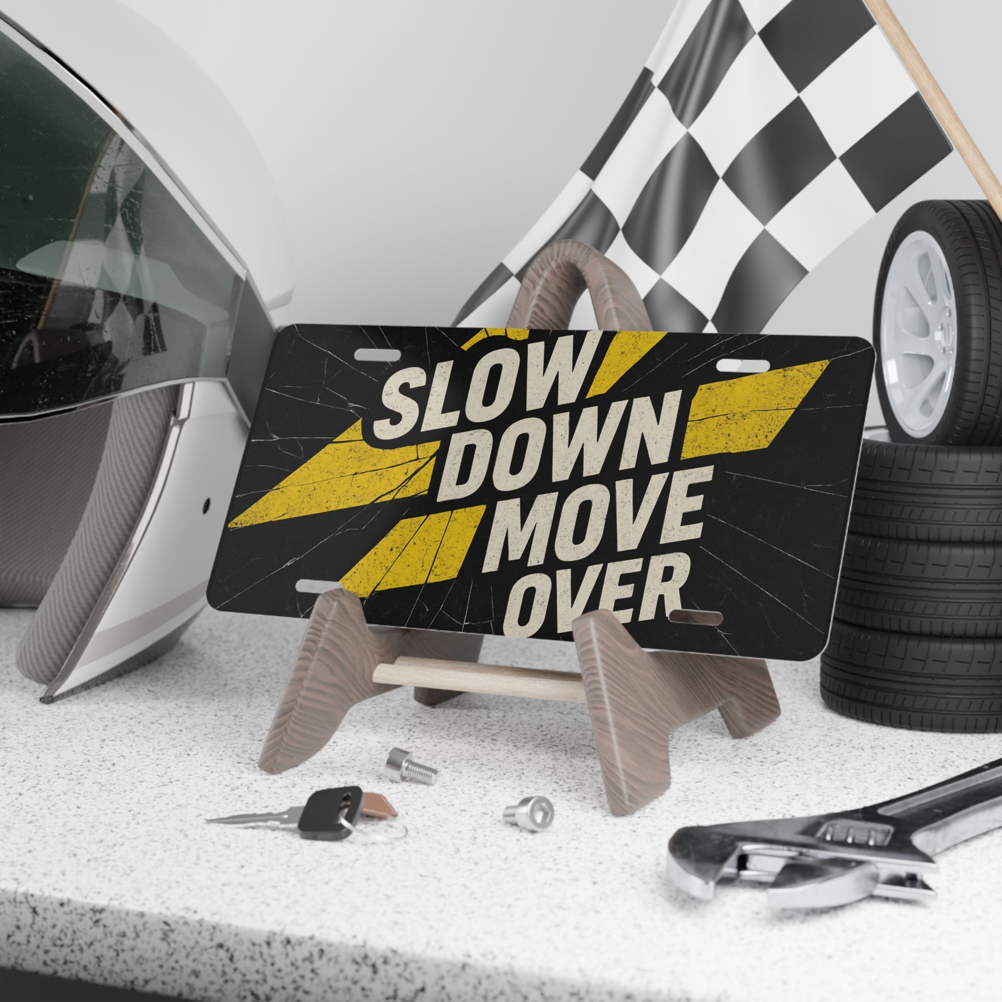 Slow Down Move Over Vanity Plate