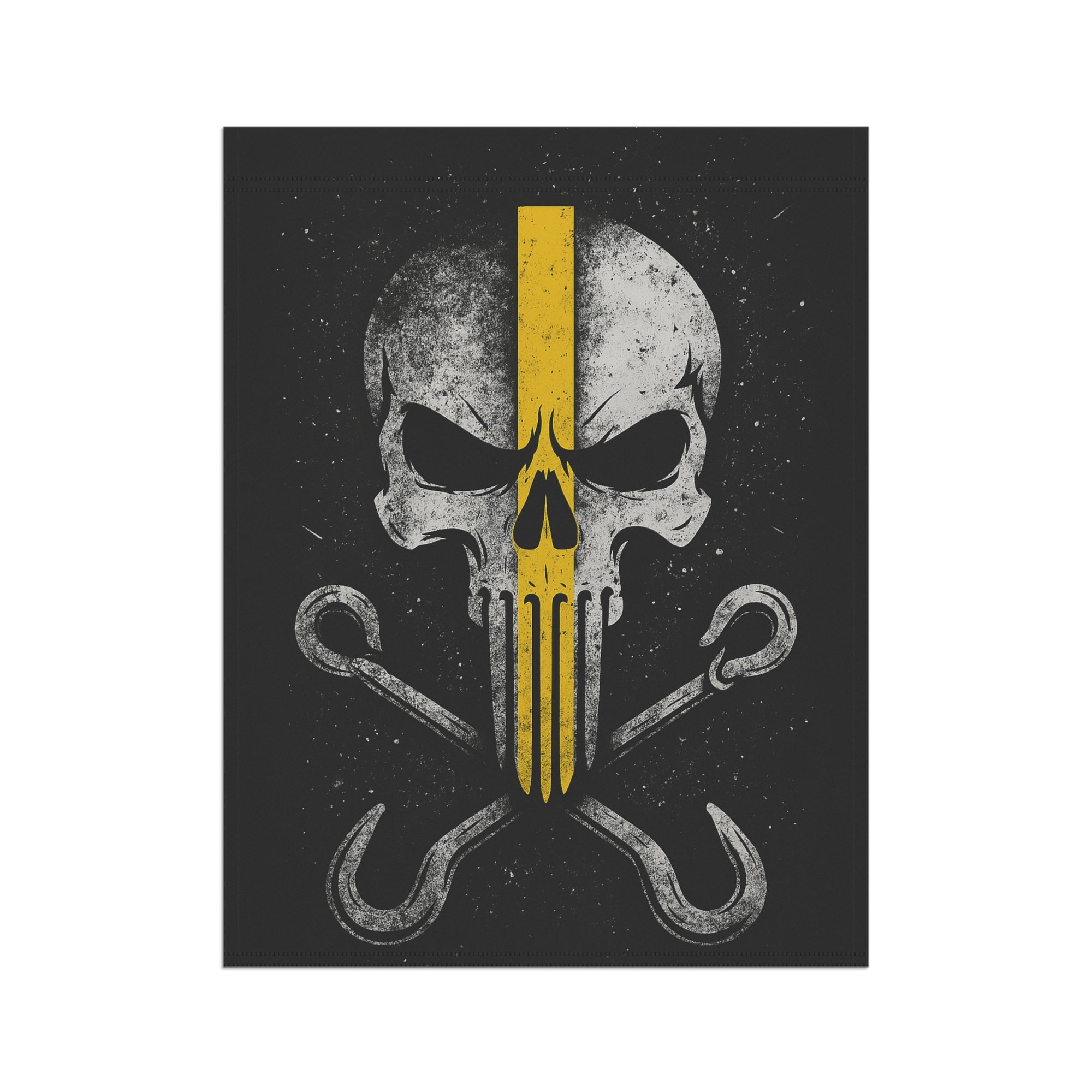 Thin Yellow Line J-Hook Garden Flag - Double-side print