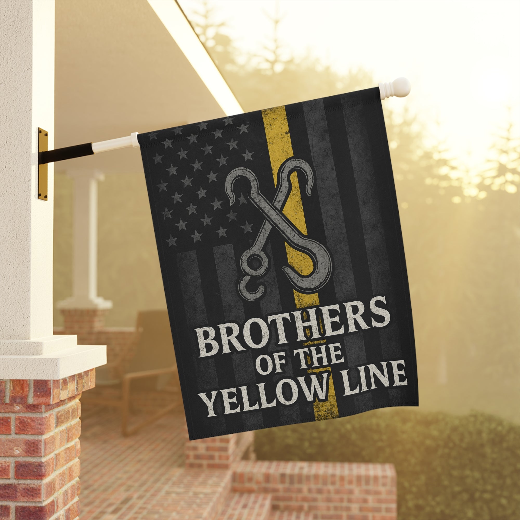 Brothers Of The Yellow Line Garden Flag - Double-side print