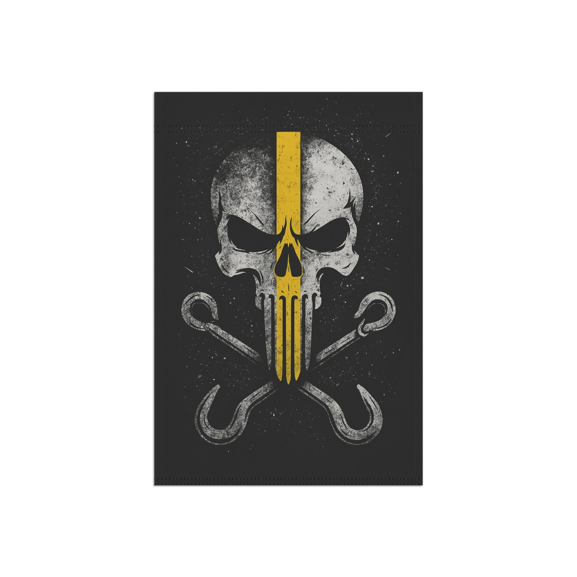 Thin Yellow Line J-Hook Garden Flag - Double-side print