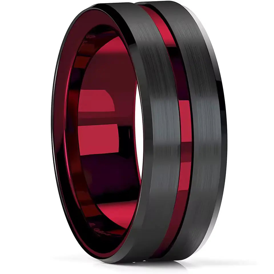 Tow Lives Matter™ 8mm Steel Ring – Colored Groove