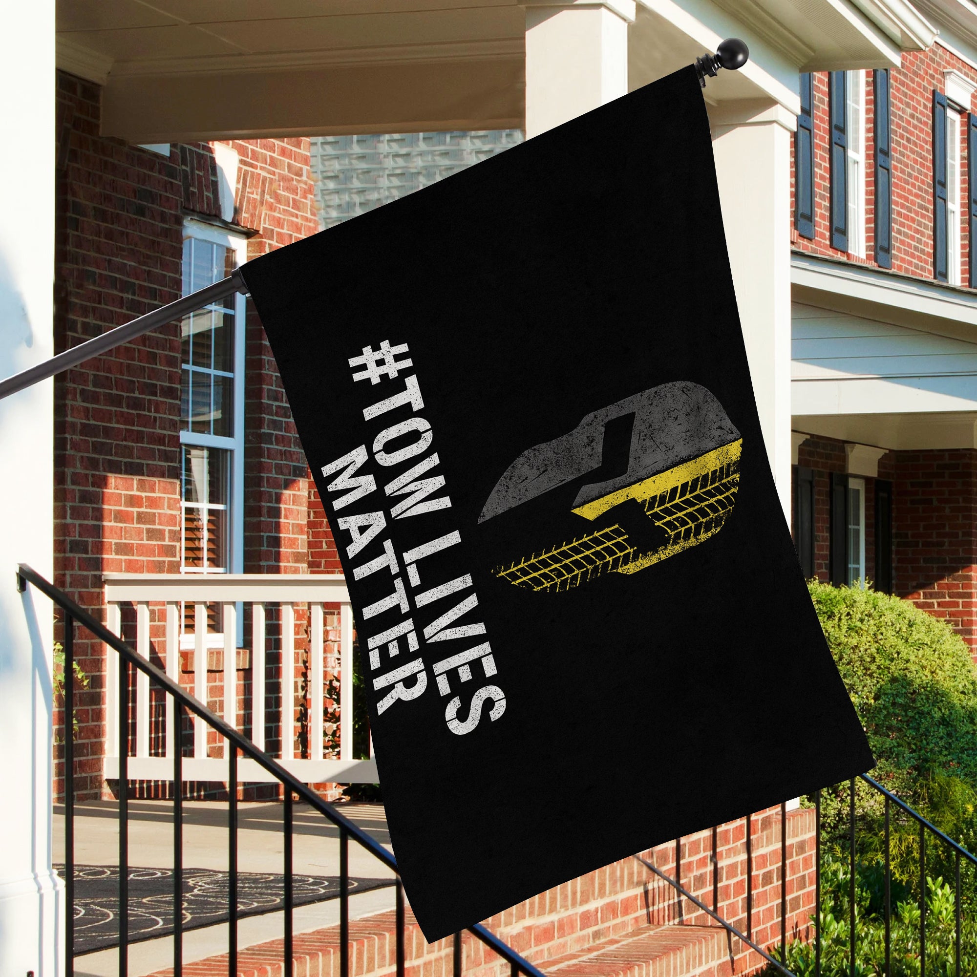 #Tow Lives Matter Spartan Helmet – Double Sided Tow Flag