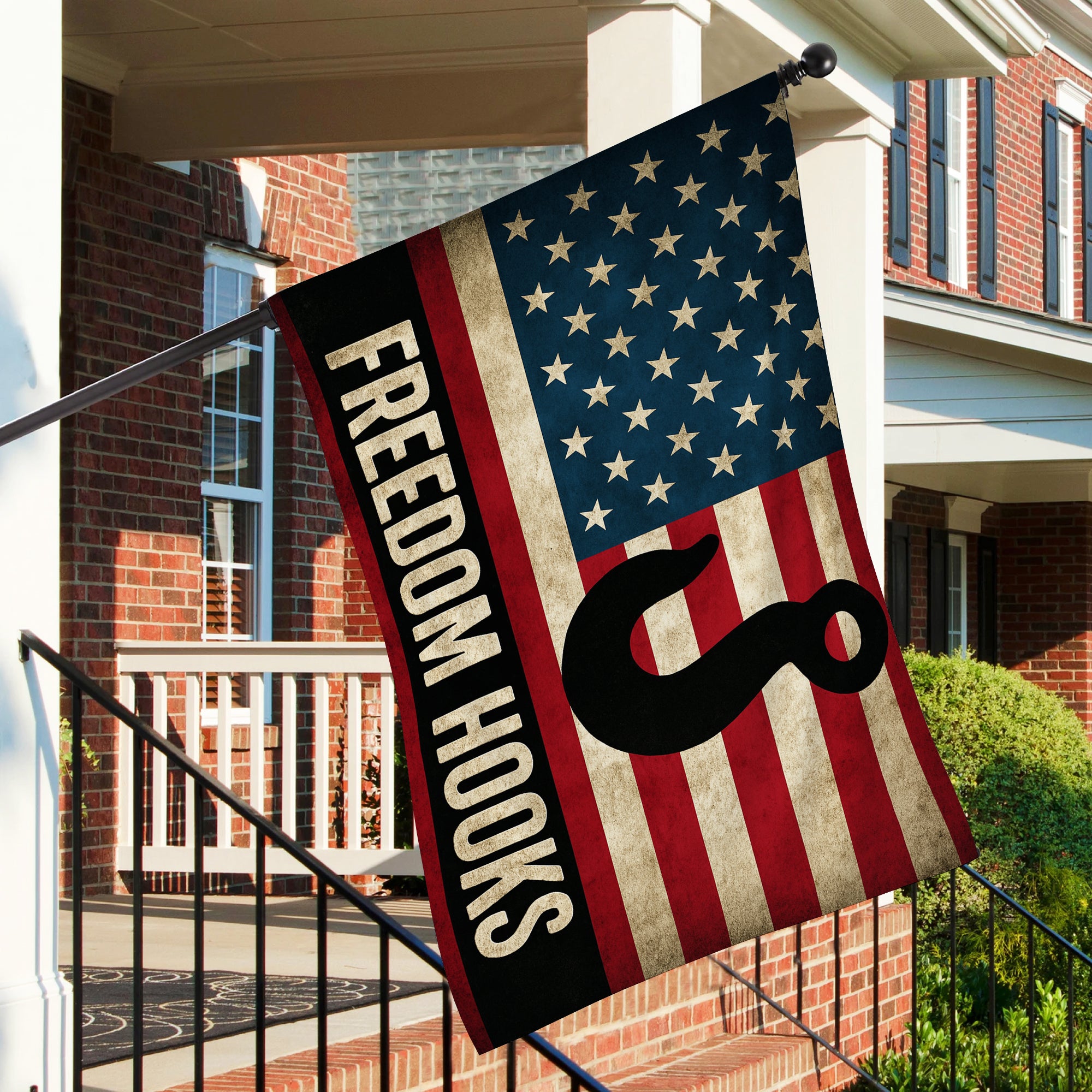 Freedom Hooks – Double Sided Tow Flag