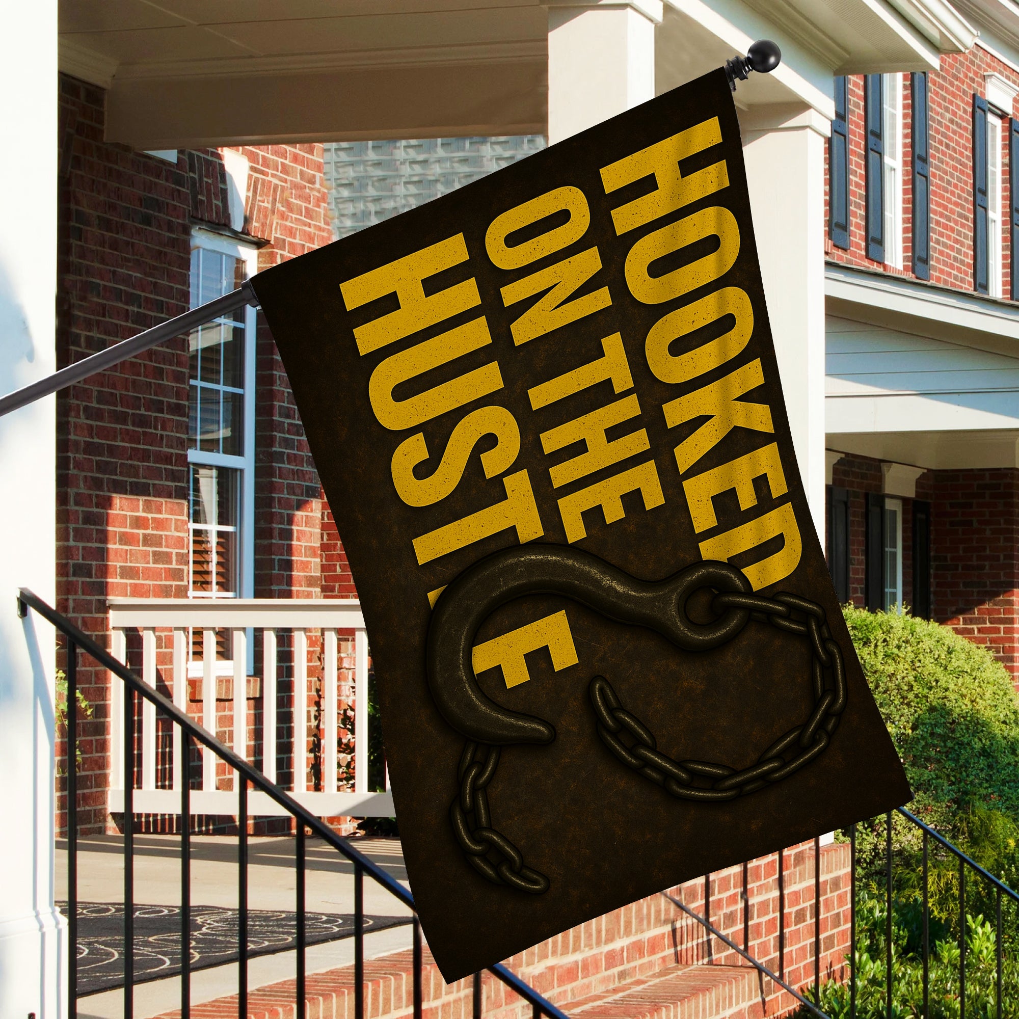 Hooked on the Hustle – Double Sided Tow Flag