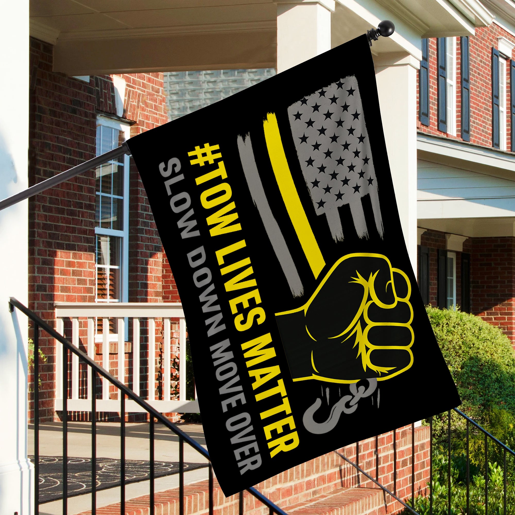 #Towlivesmatter Slow Down Move Over – Double Sided Flag