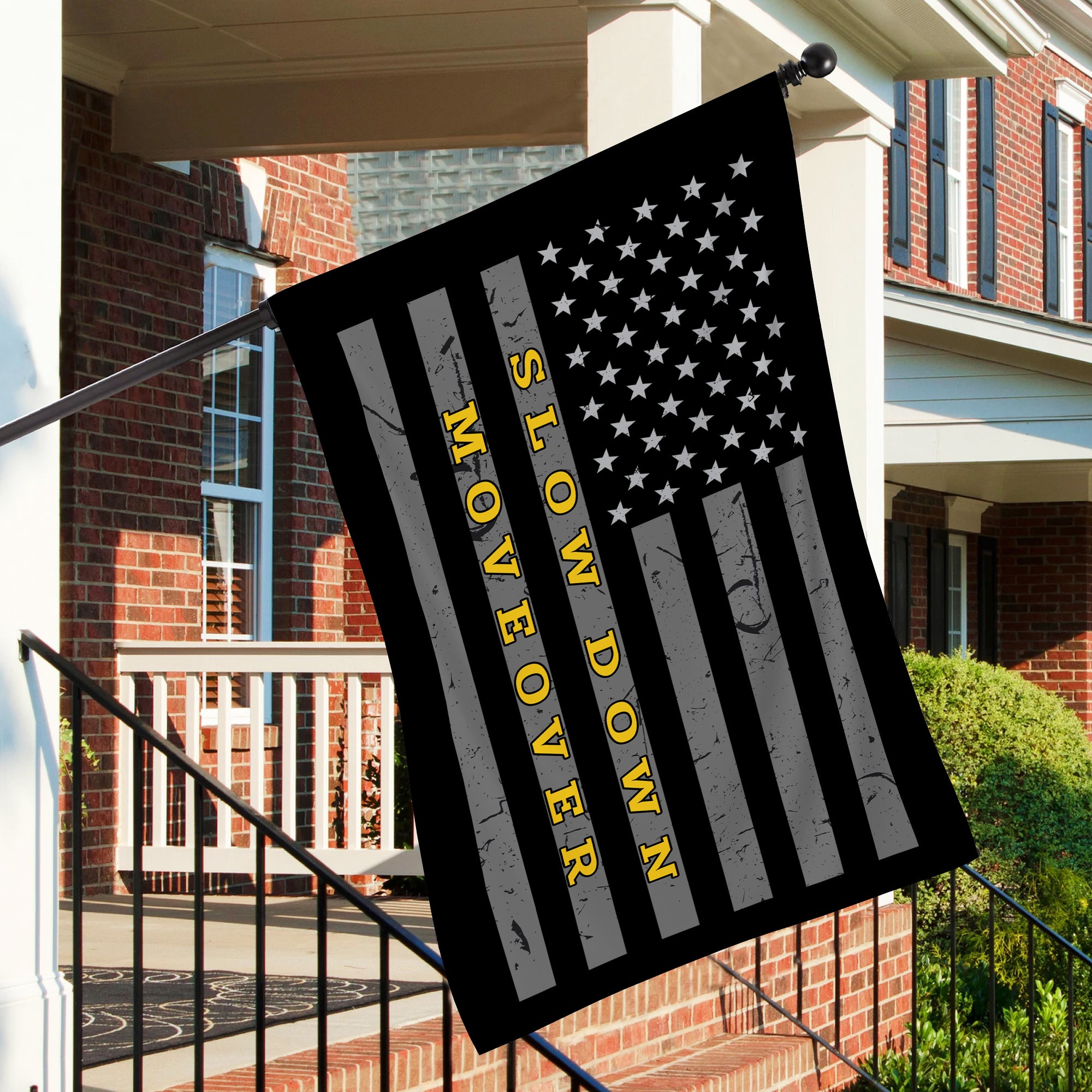 SLOW DOWN MOVE OVER – Double Sided Tow Flag