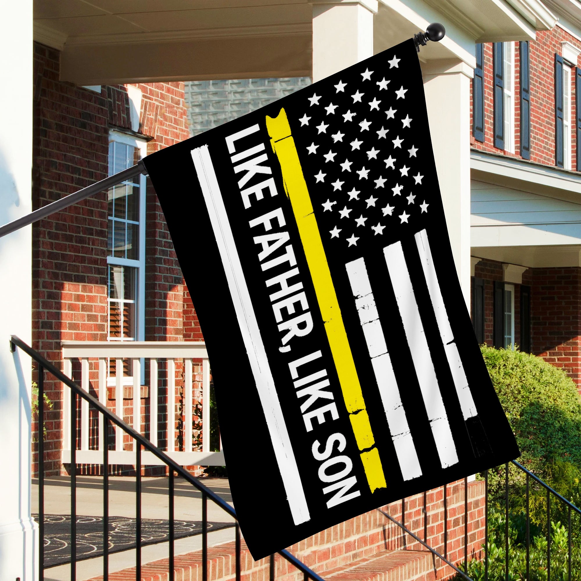 Like Father Like on Thin Yellow line – Double Sided Tow Flag