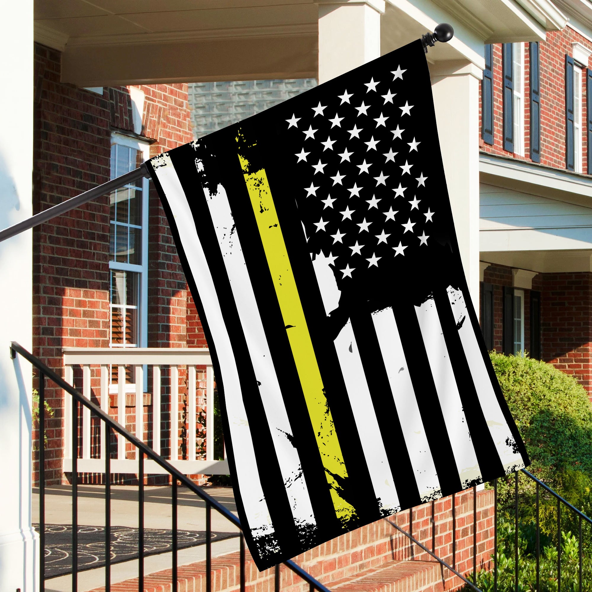 Grunge Yellow Line Flag – American Tow Operator Tribute Double Sided Print