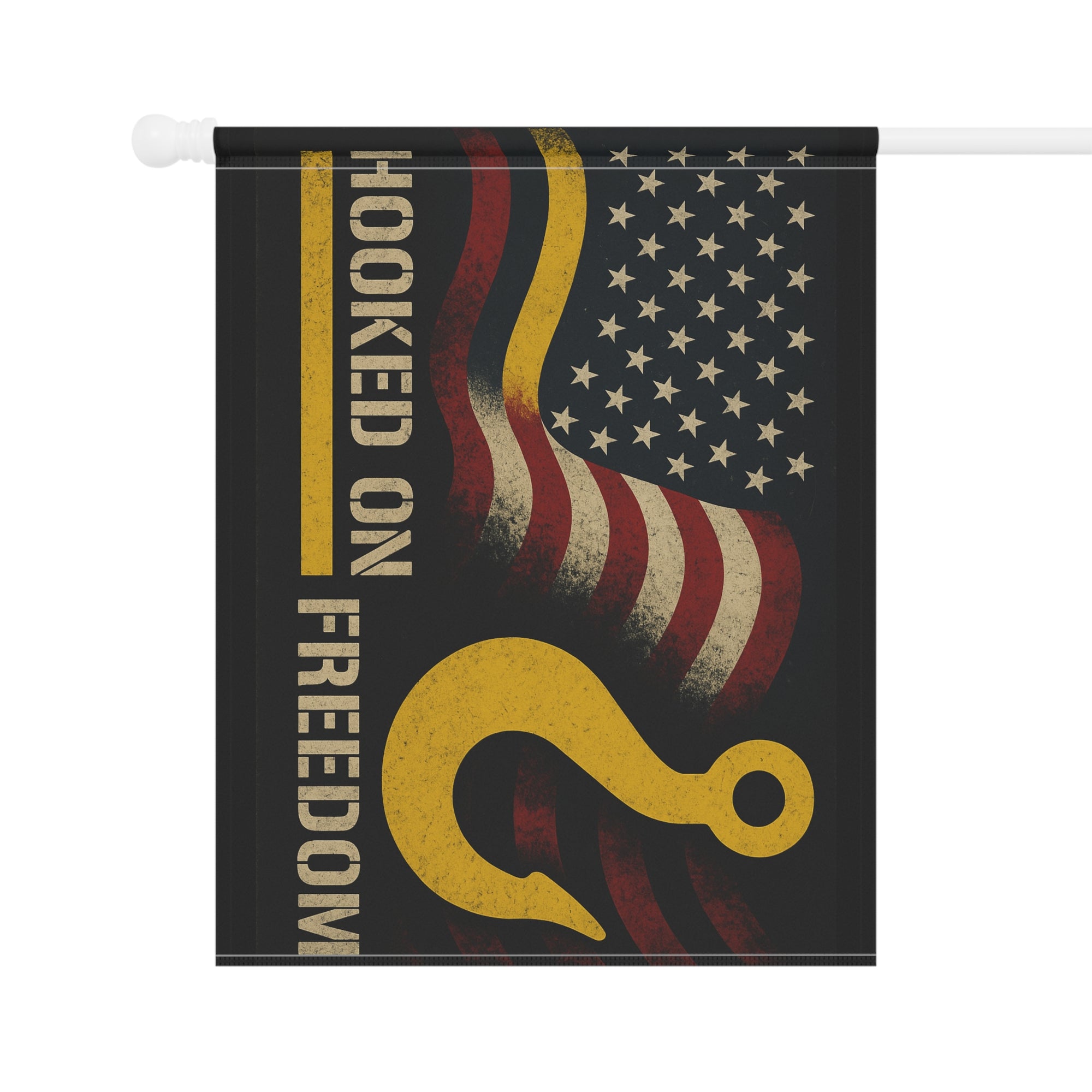 Hooked On Freedom Towing Garden Flag - Double-side print
