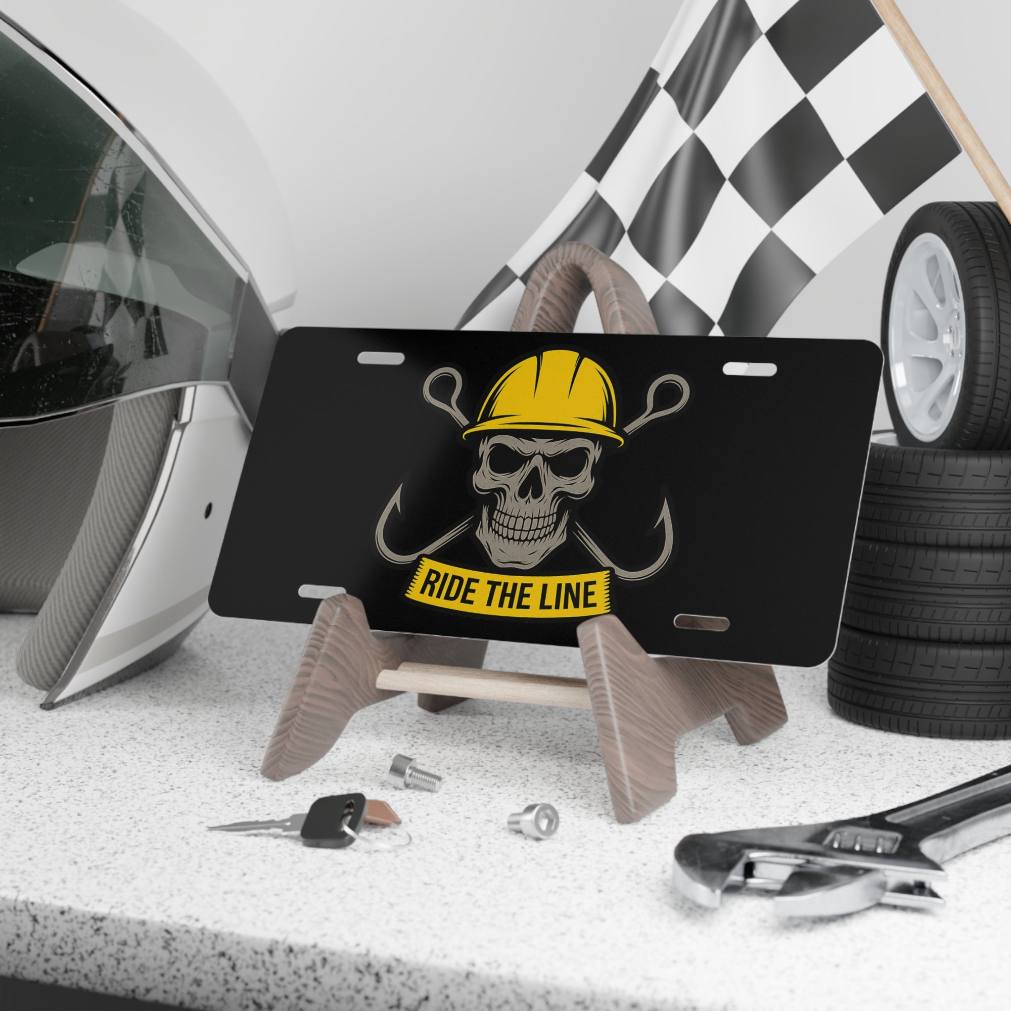 Ride The Line Skull Plate – Tow Operator Hook & Hard Hat Design