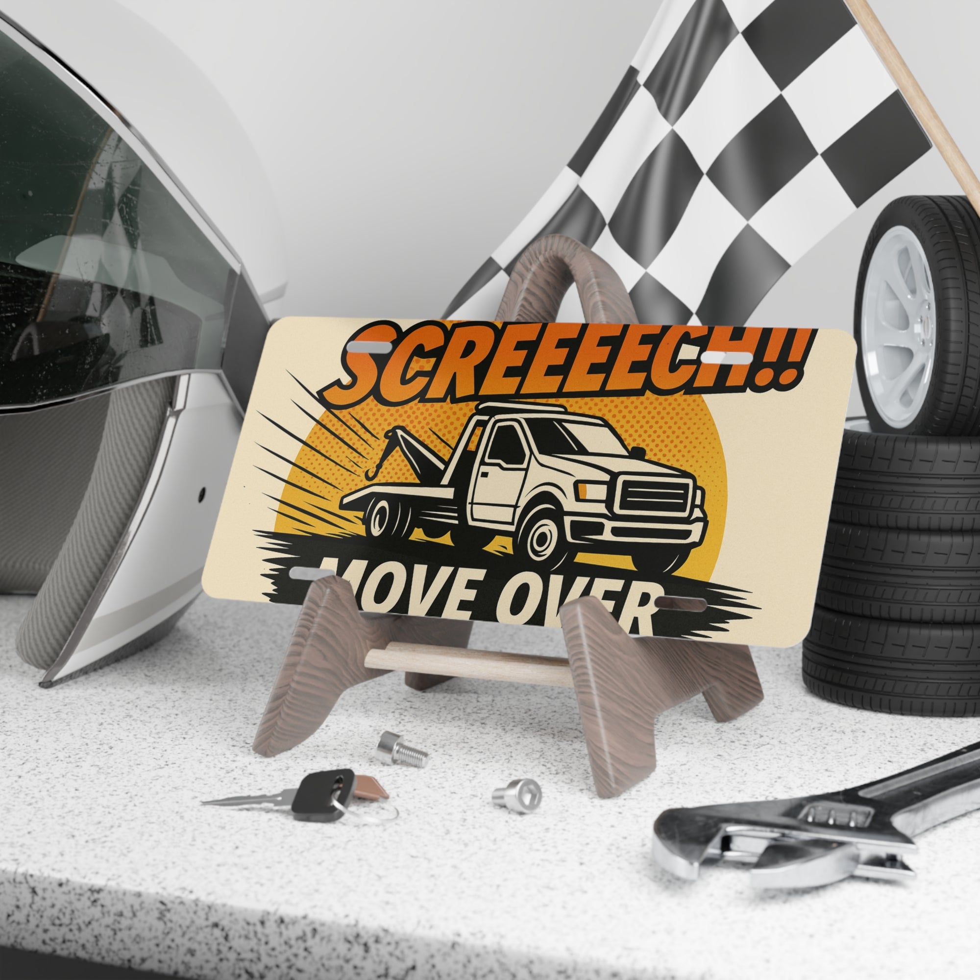 Screeeech!! Move Over Vanity Plate
