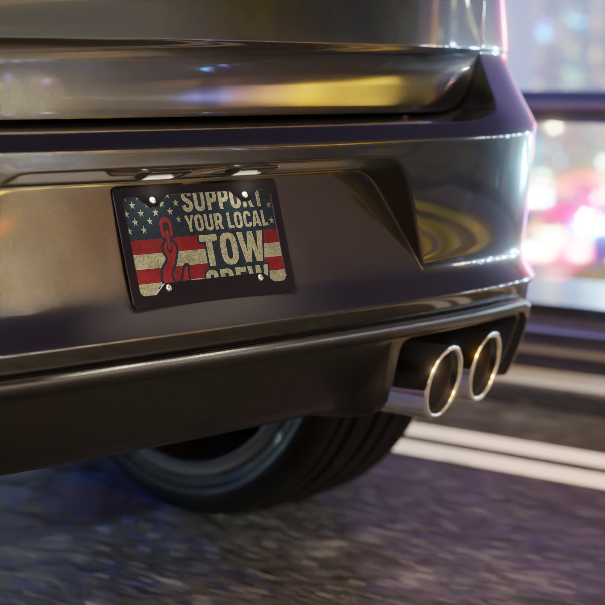 Support Your Local Tow Crew Vanity Plate