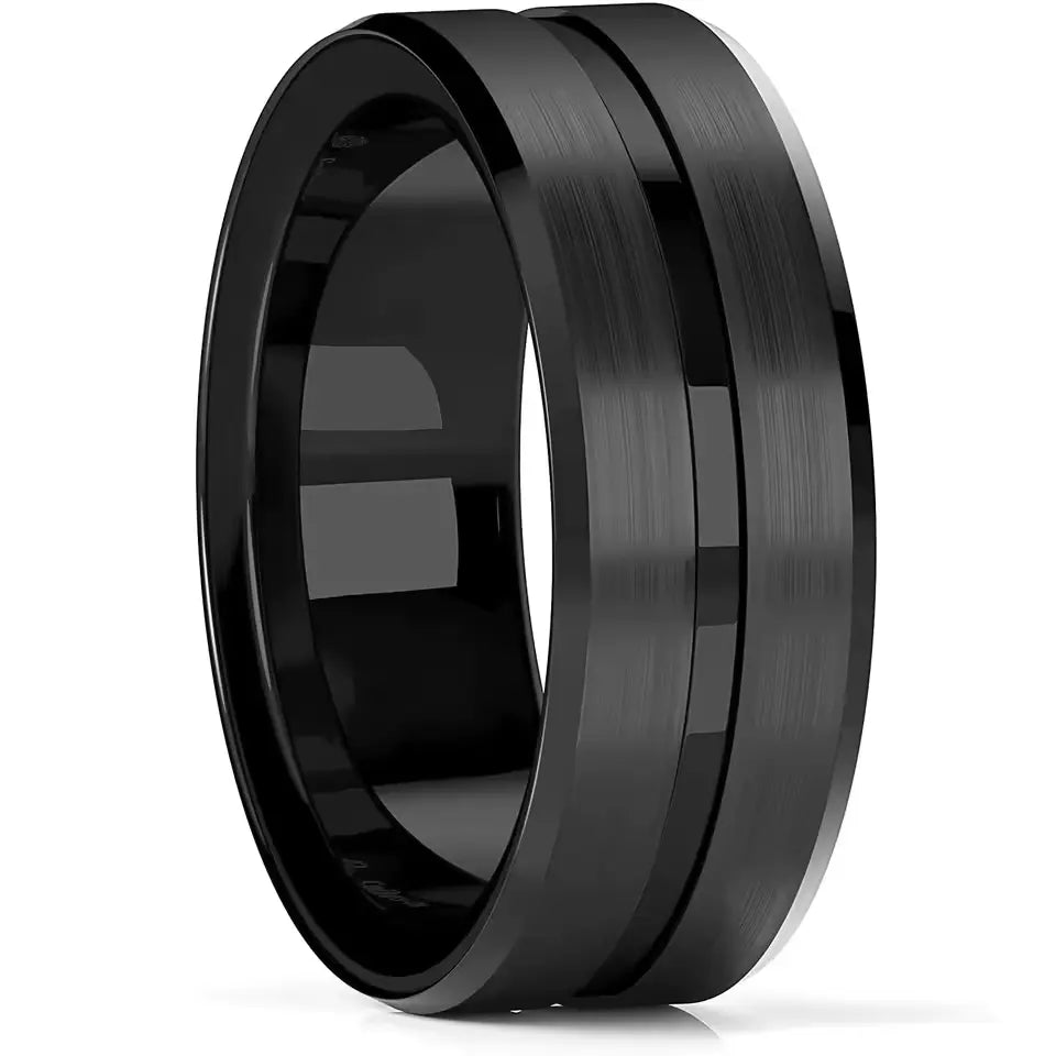 Tow Lives Matter™ 8mm Steel Ring – Colored Groove