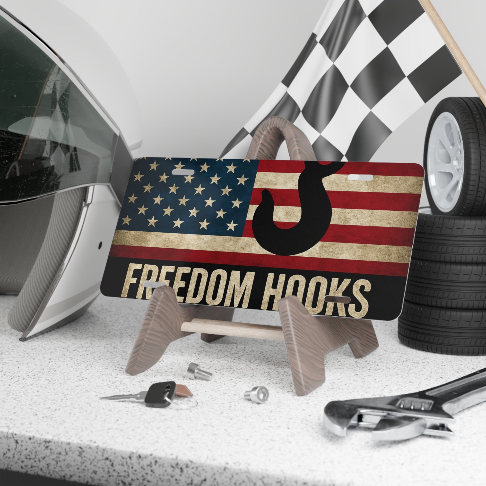 Freedom Hooks Vanity Plate