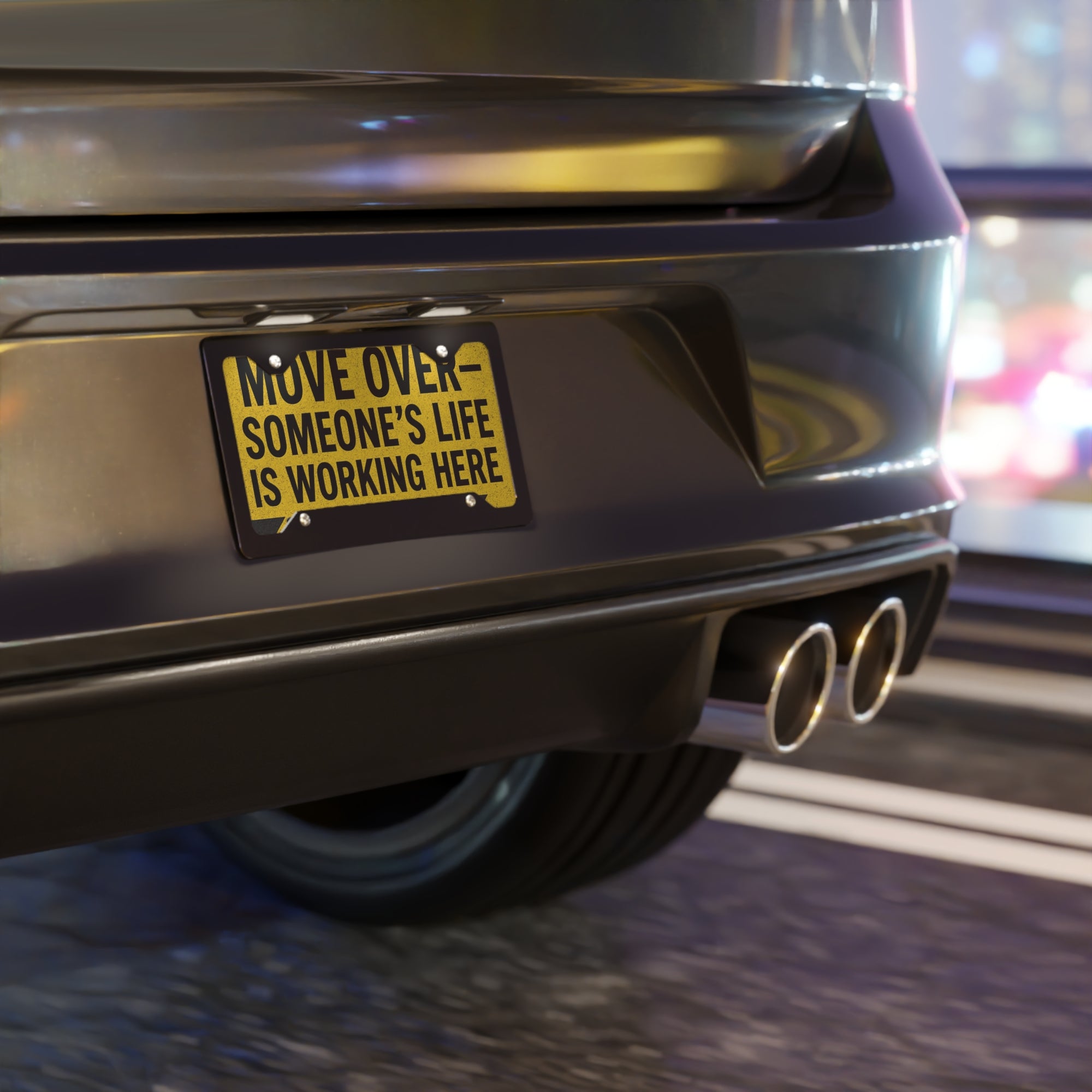 Move Over License Plate