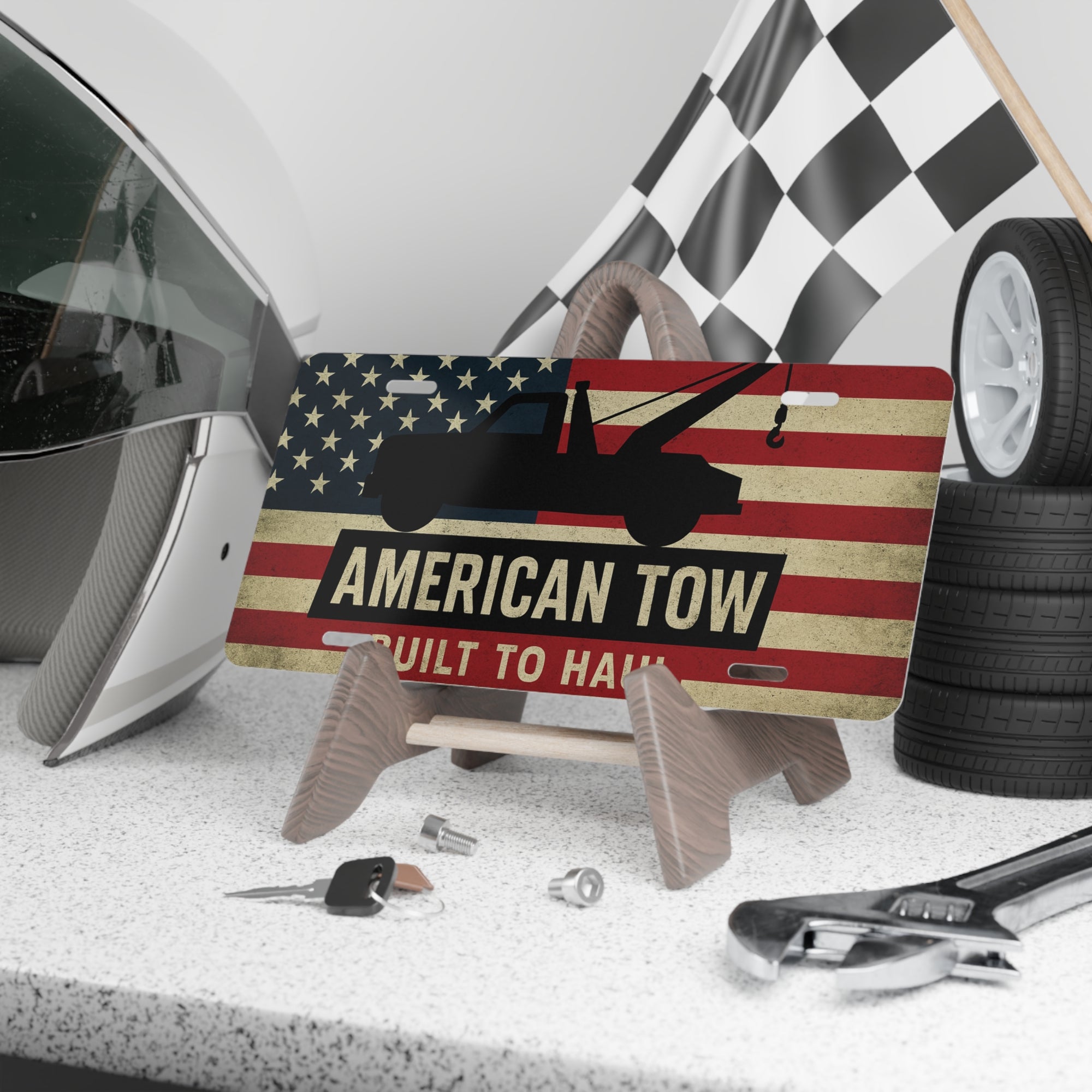 American Tow Built To Haul Vanity Plate