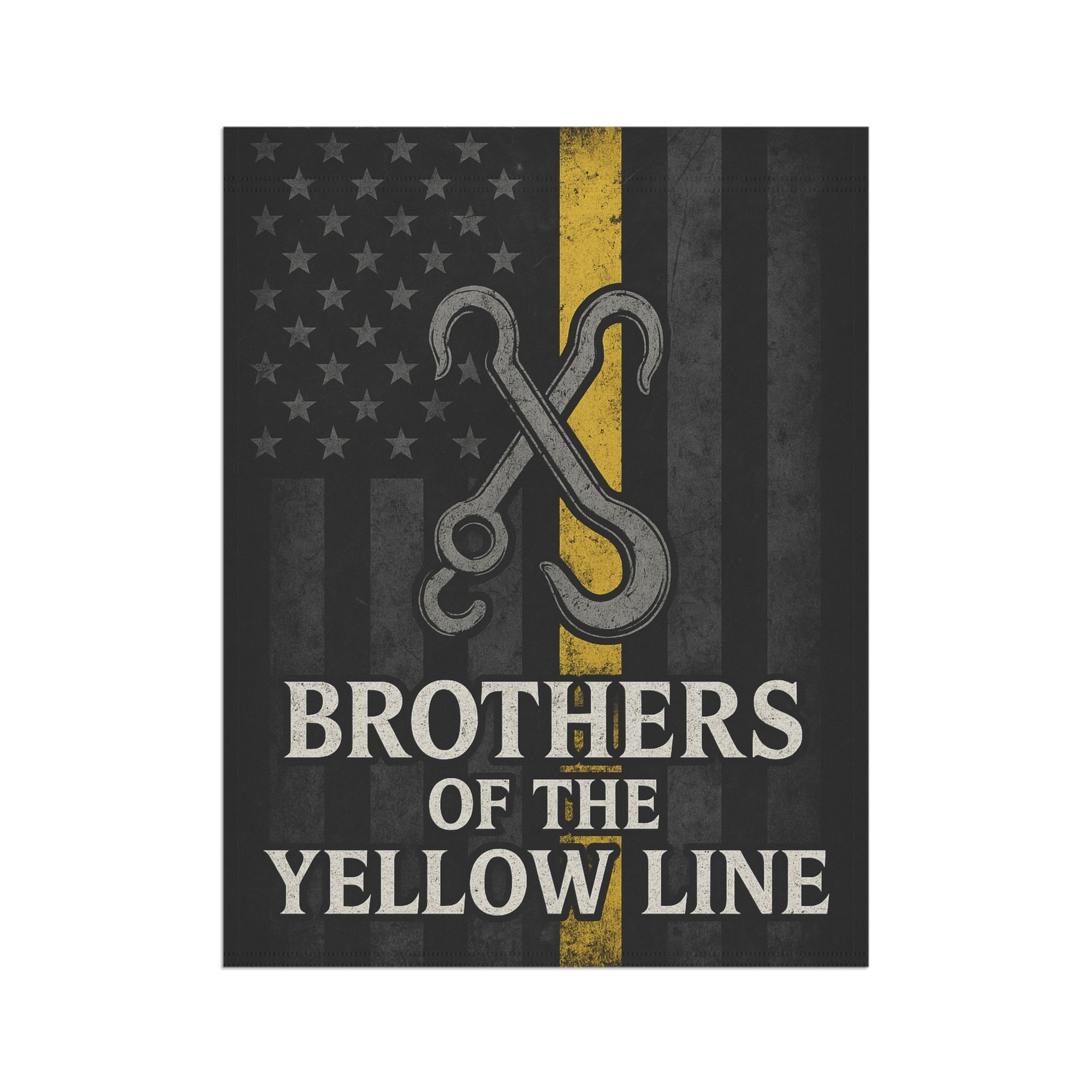 Brothers Of The Yellow Line Garden Flag - Double-side print
