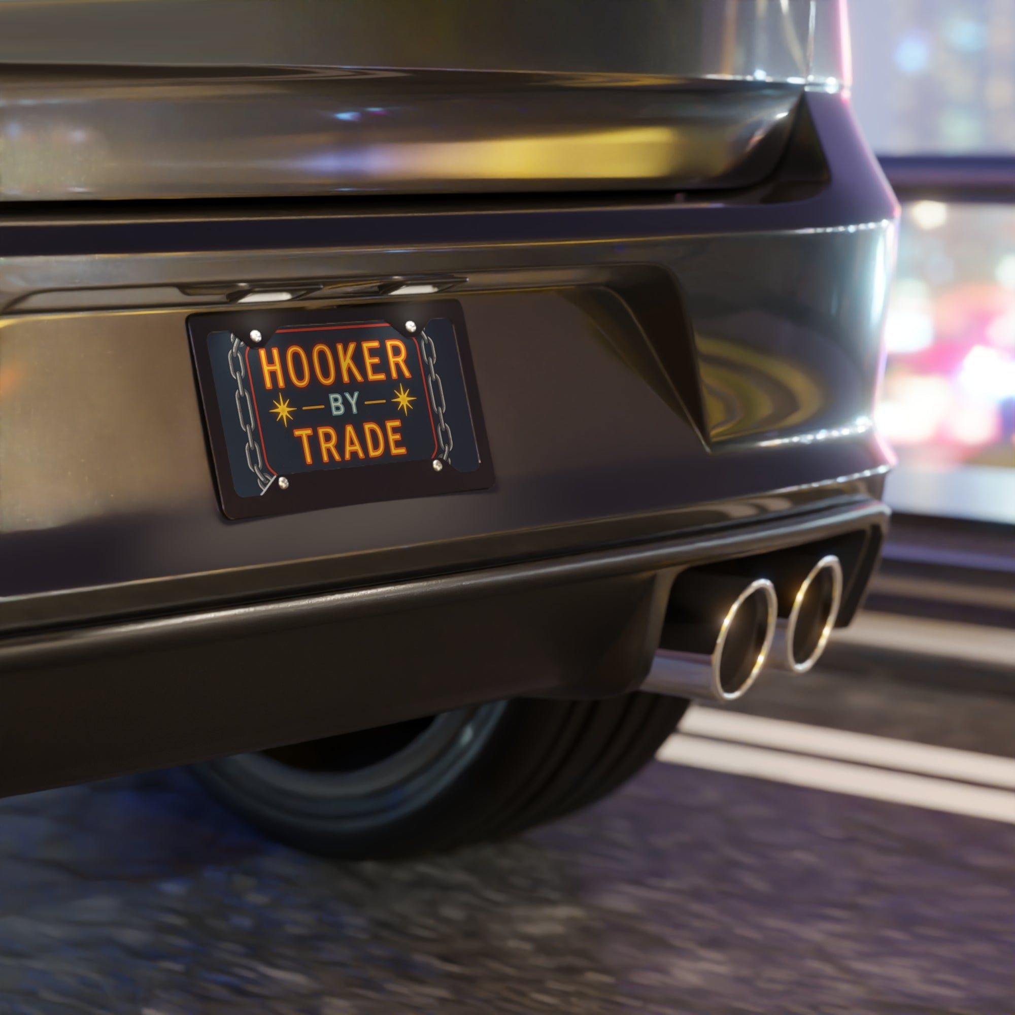 Hooker By Trade Vanity Plate