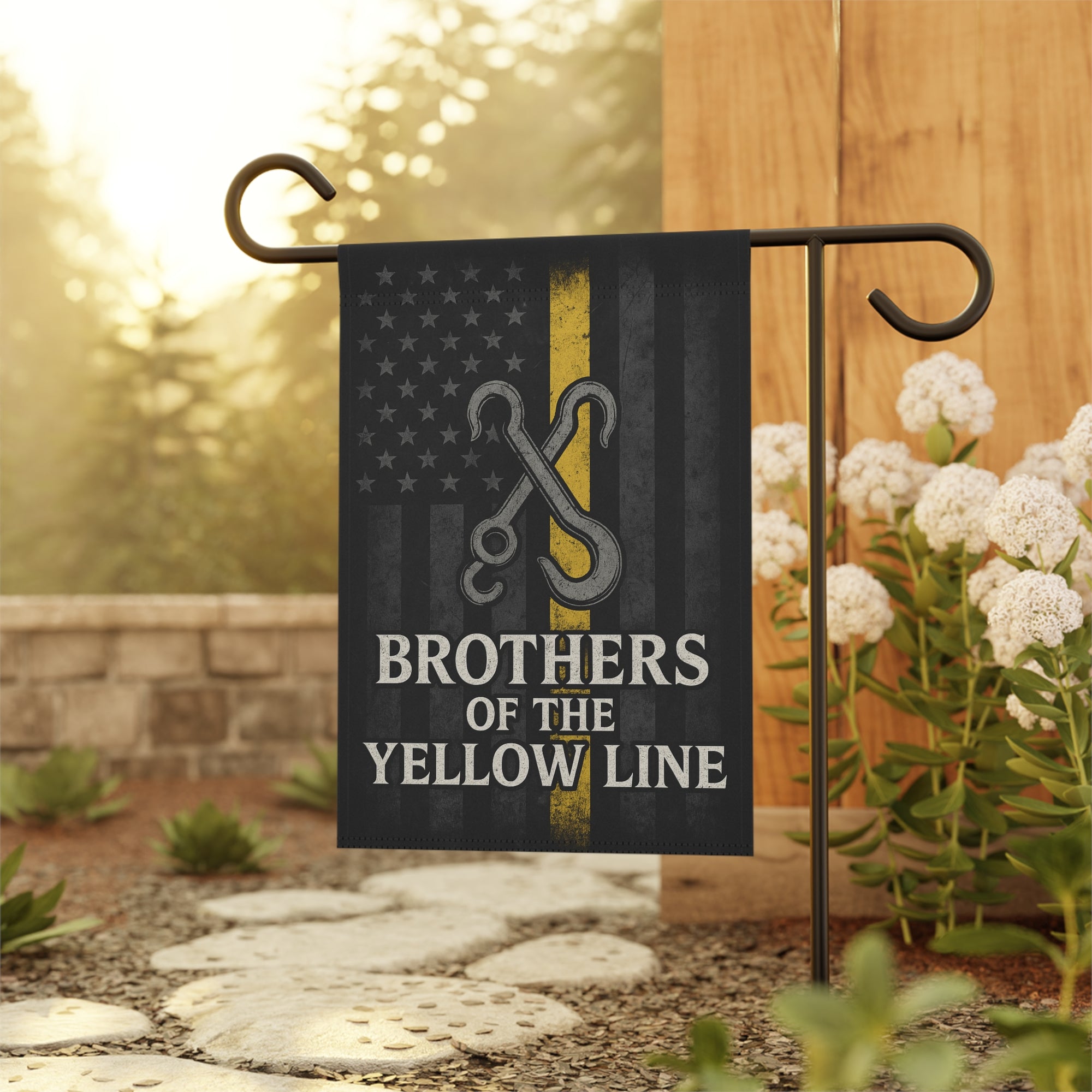 Brothers Of The Yellow Line Garden Flag - Double-side print