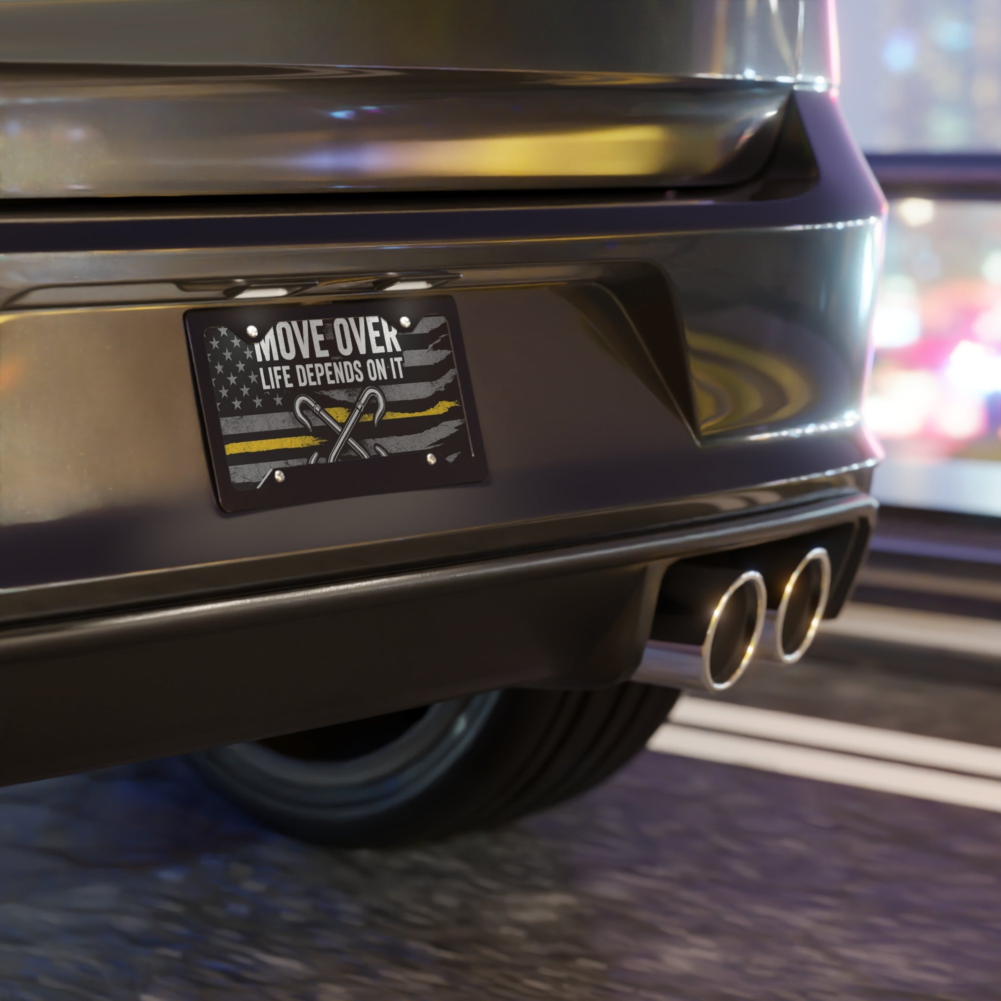Move Over – Life Depends On It Vanity Plate