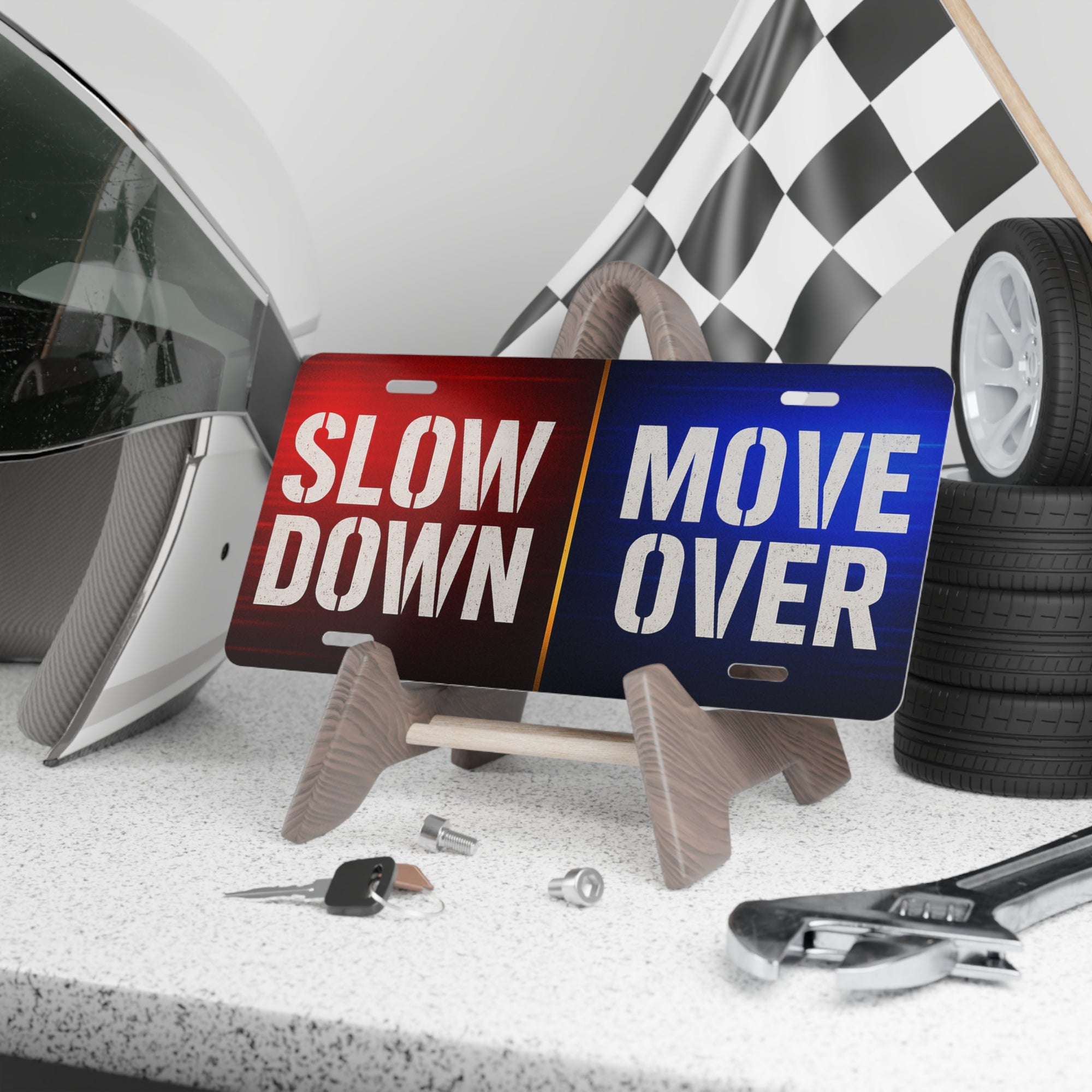 Slow Down Move Over License Plate