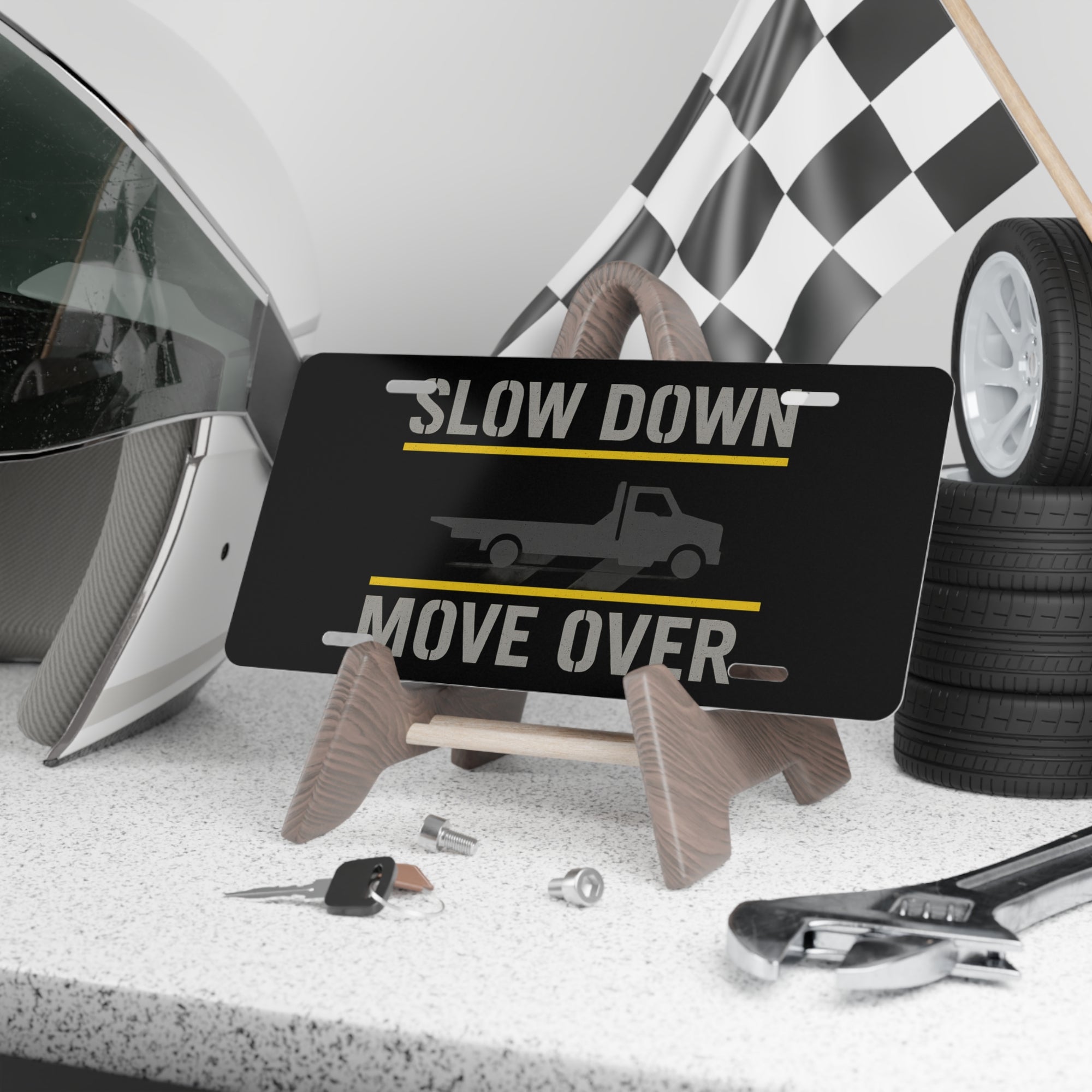 Slow Down Move Over Vanity Plate
