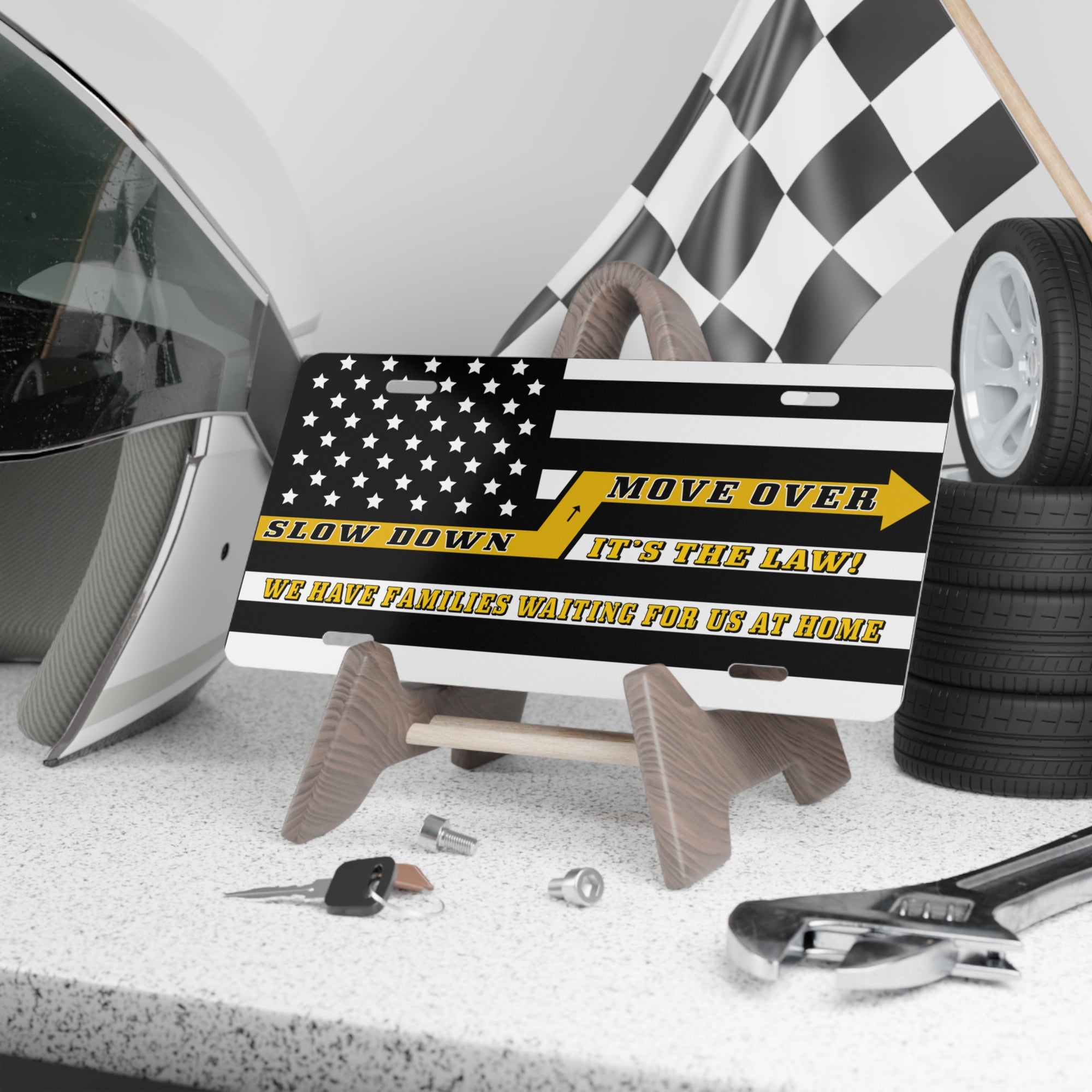 Slow Down Move Over It's The Law Vanity Plate