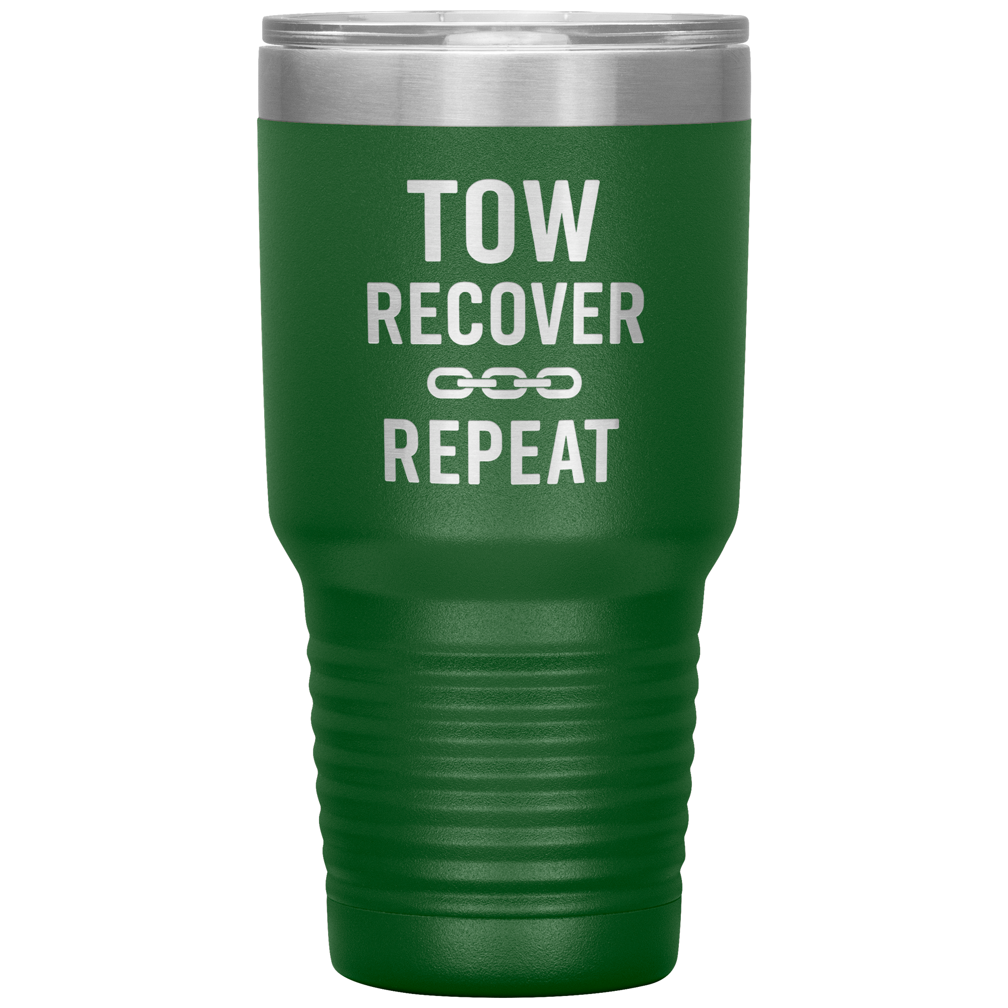 Tow_Recover_Repeat_Tumbler_30oz_Tumbler_Green_Mockup.png