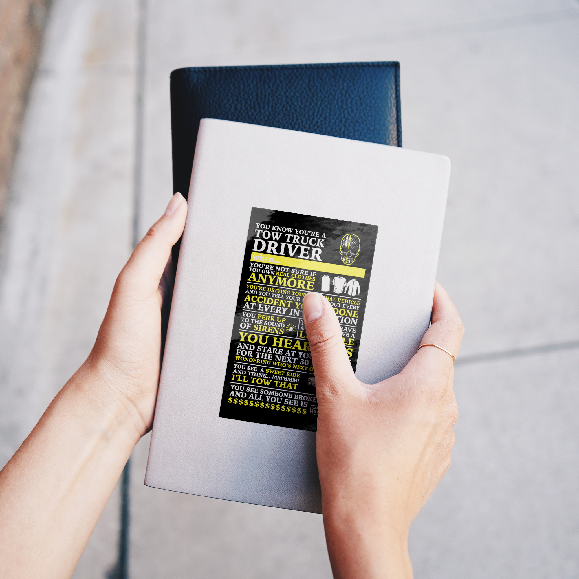 Tow_Truck_Operator_Sticker_ClearRecSticker_Notebook_V_Mockup.png