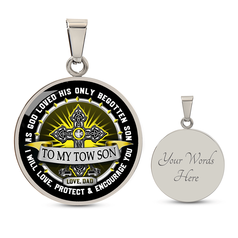 To My Tow Son Luxury Necklace