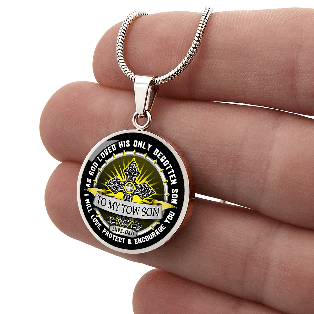 To My Tow Son Luxury Necklace