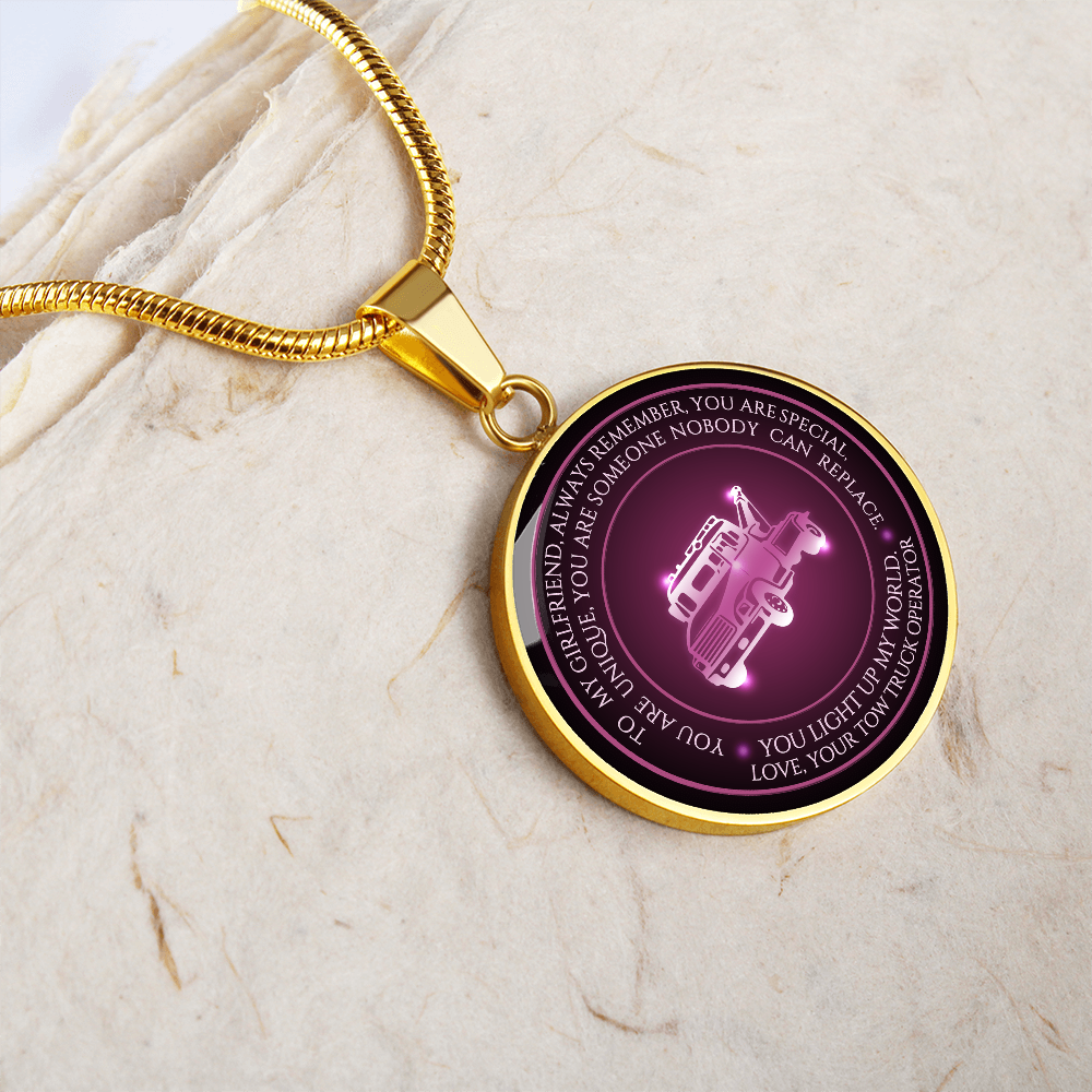 To My Girlfriend Luxury Circle Necklace